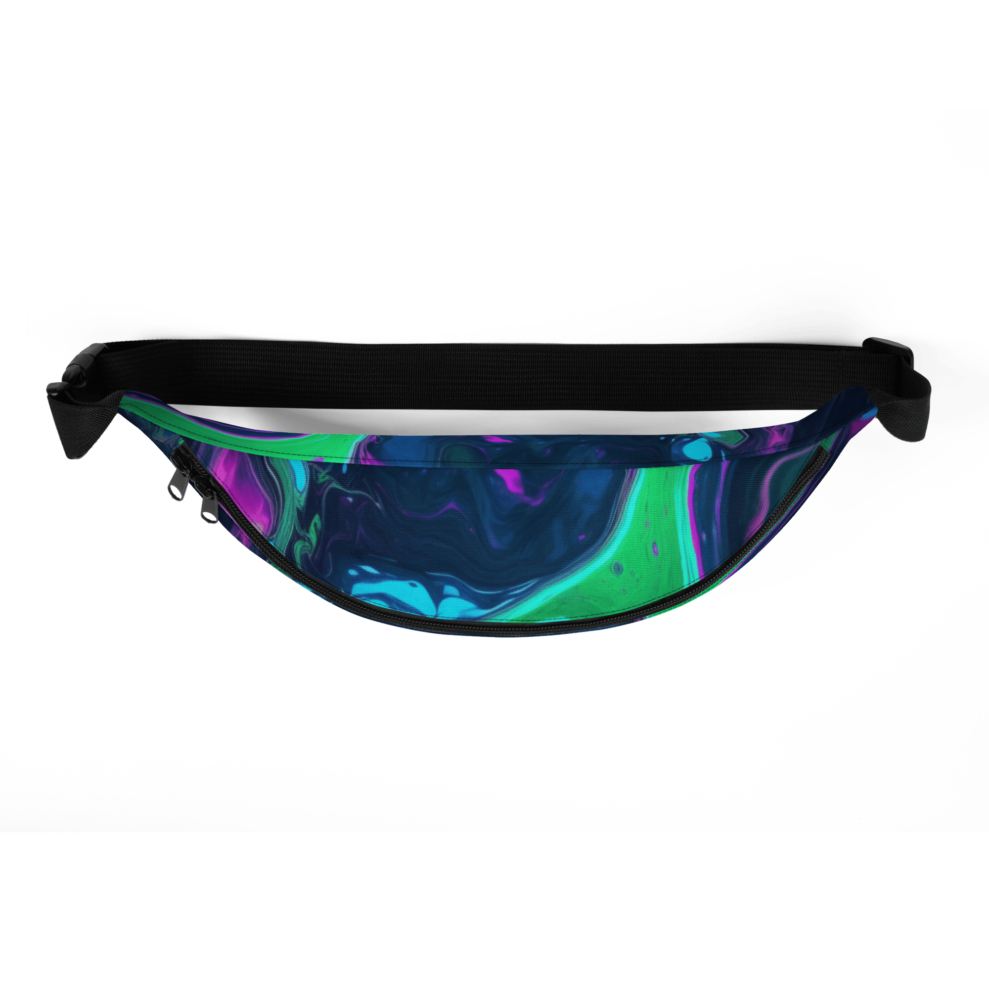 Neon - Wave Gürteltasche mit Allover - Print - Festival Hüfttasche für Streetwear Fans von Brezno – Streetwear von Brezno | Bauchtasche
