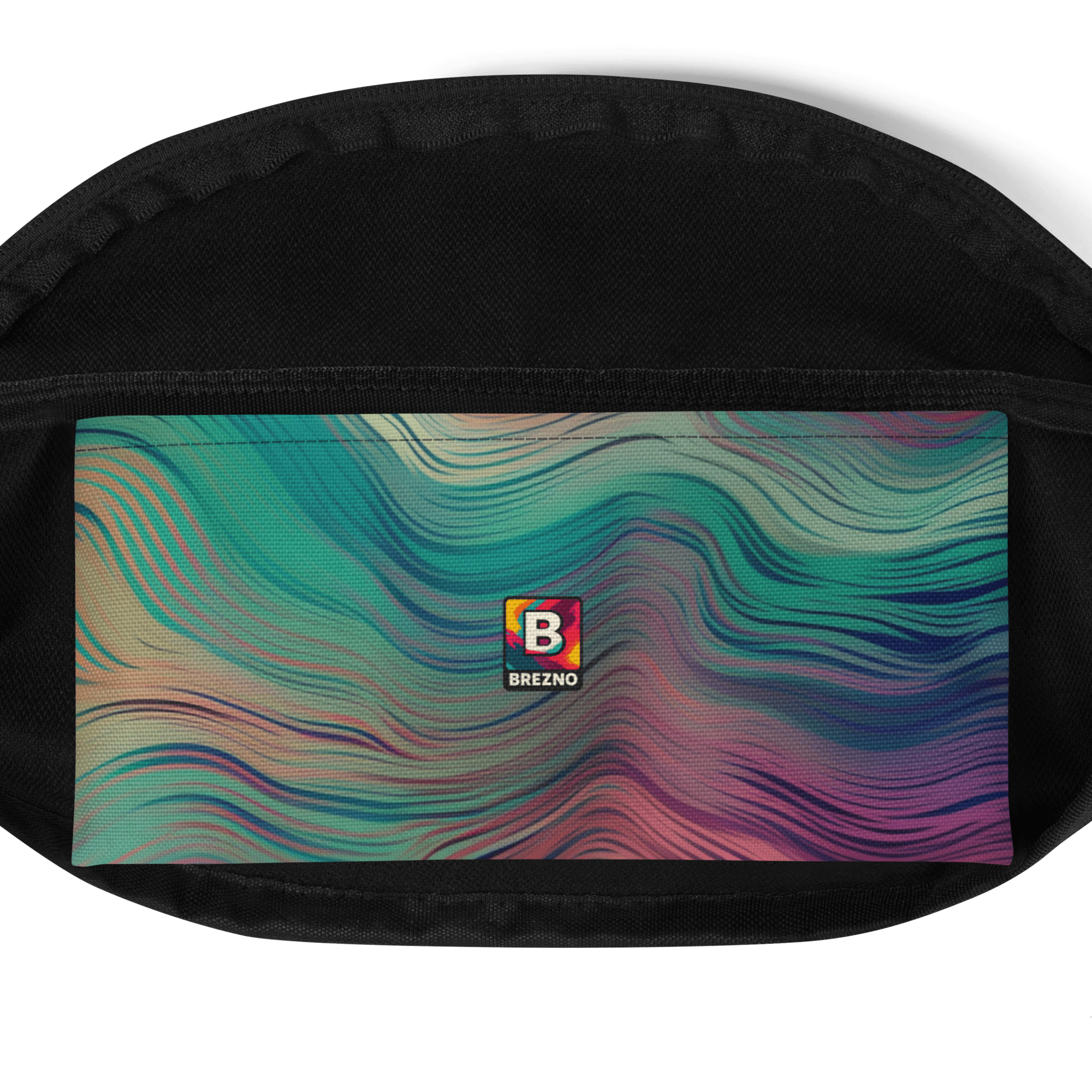 Neon - Wave Gürteltasche mit Allover - Print - Festival Hüfttasche für Streetwear Fans von Brezno – Streetwear von Brezno | Bauchtasche