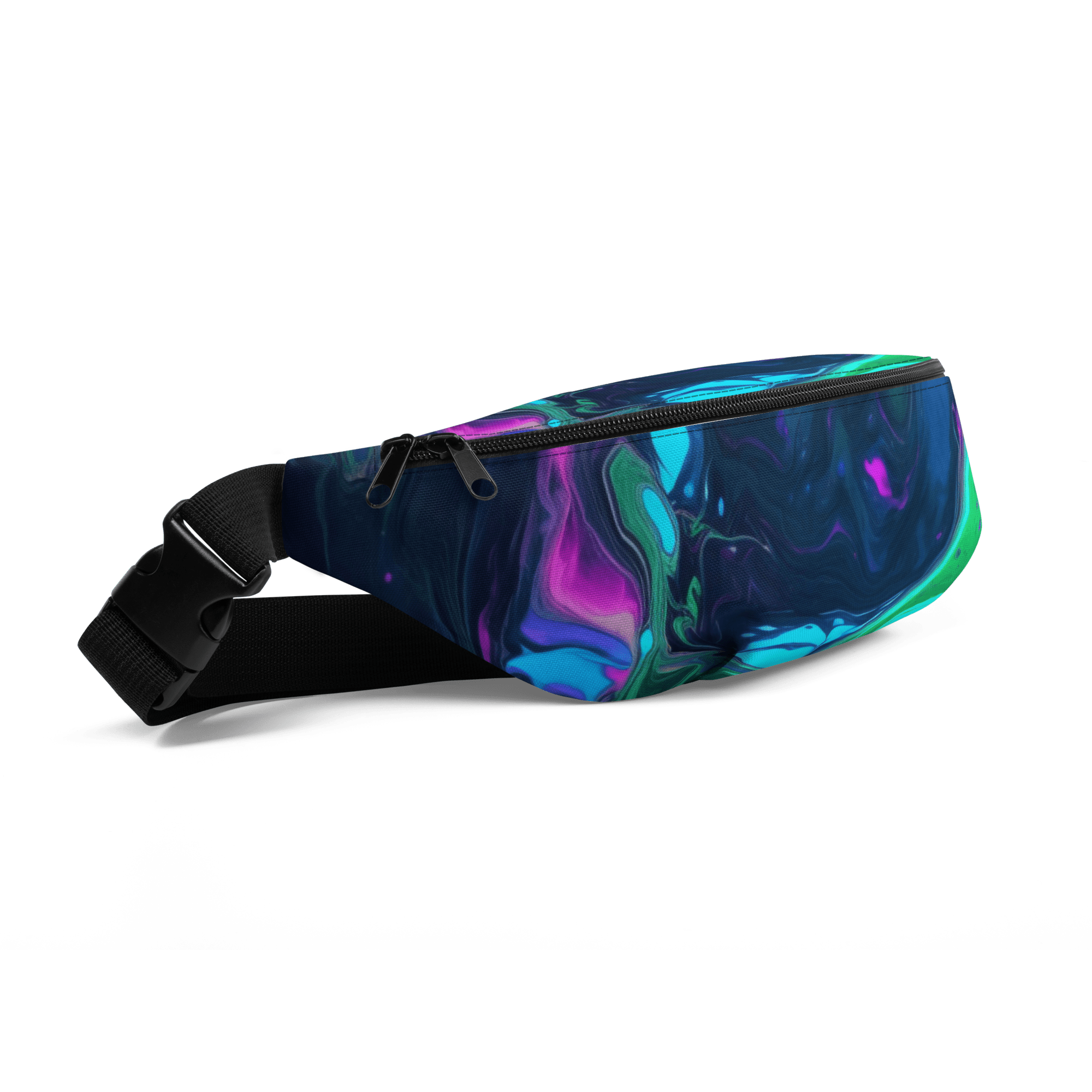Neon - Wave Gürteltasche mit Allover - Print - Festival Hüfttasche für Streetwear Fans von Brezno – Streetwear von Brezno | Bauchtasche