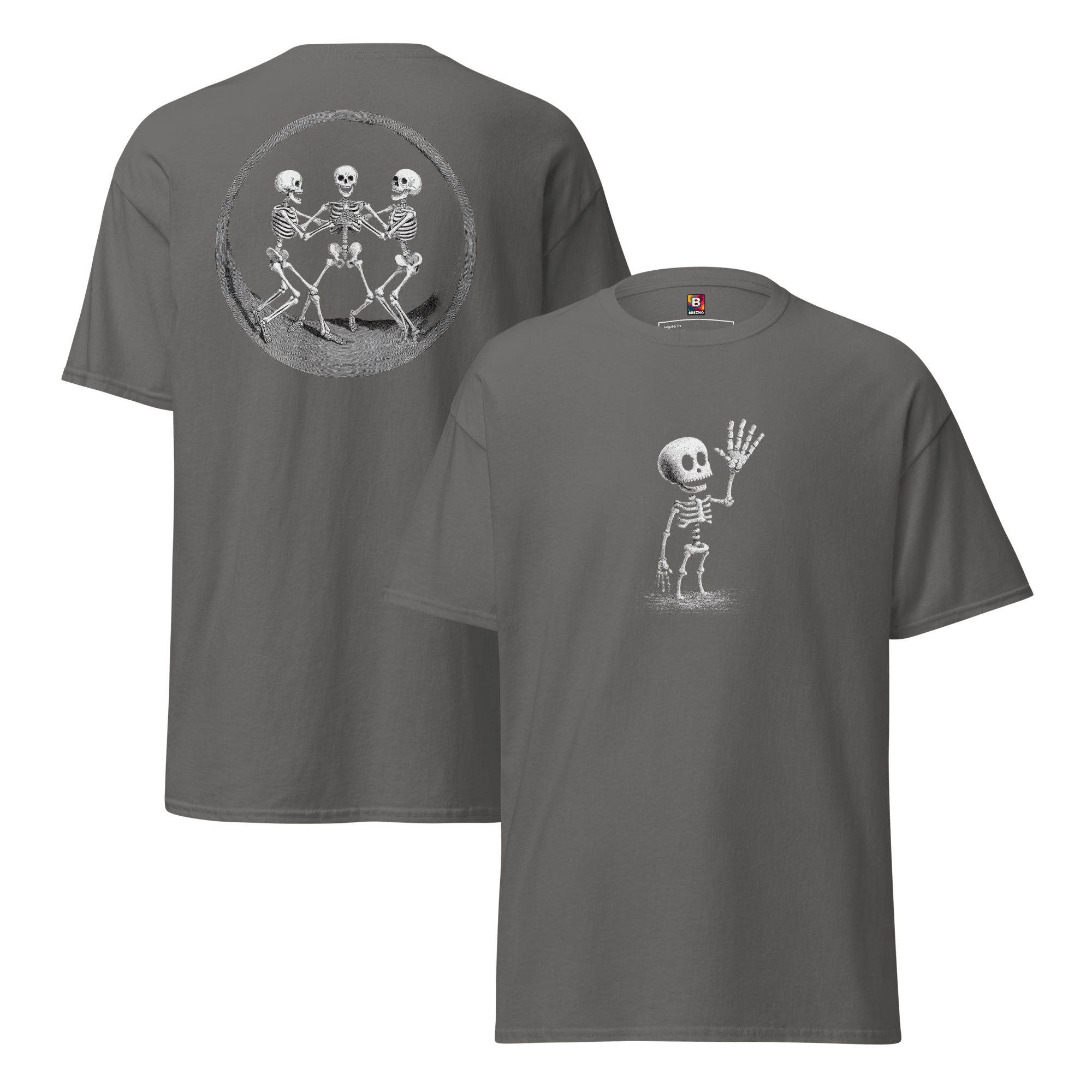 Skeleton Dance T-Shirt - Lustiges Halloween Totenkopf Shirt von Brezno – Streetwear von Brezno | T-Shirt