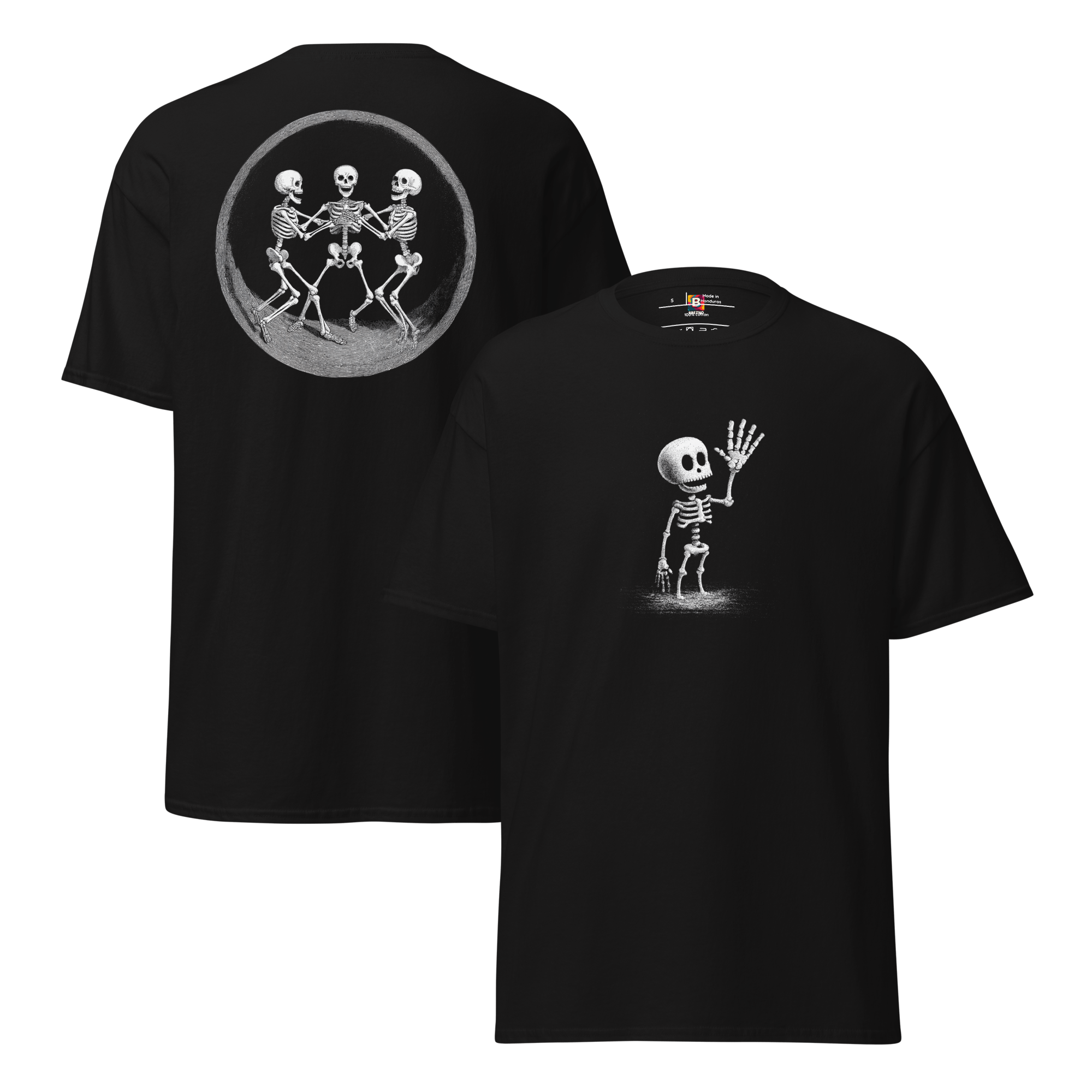 Skeleton Dance T-Shirt - Lustiges Halloween Totenkopf Shirt von Brezno – Streetwear von Brezno | T-Shirt