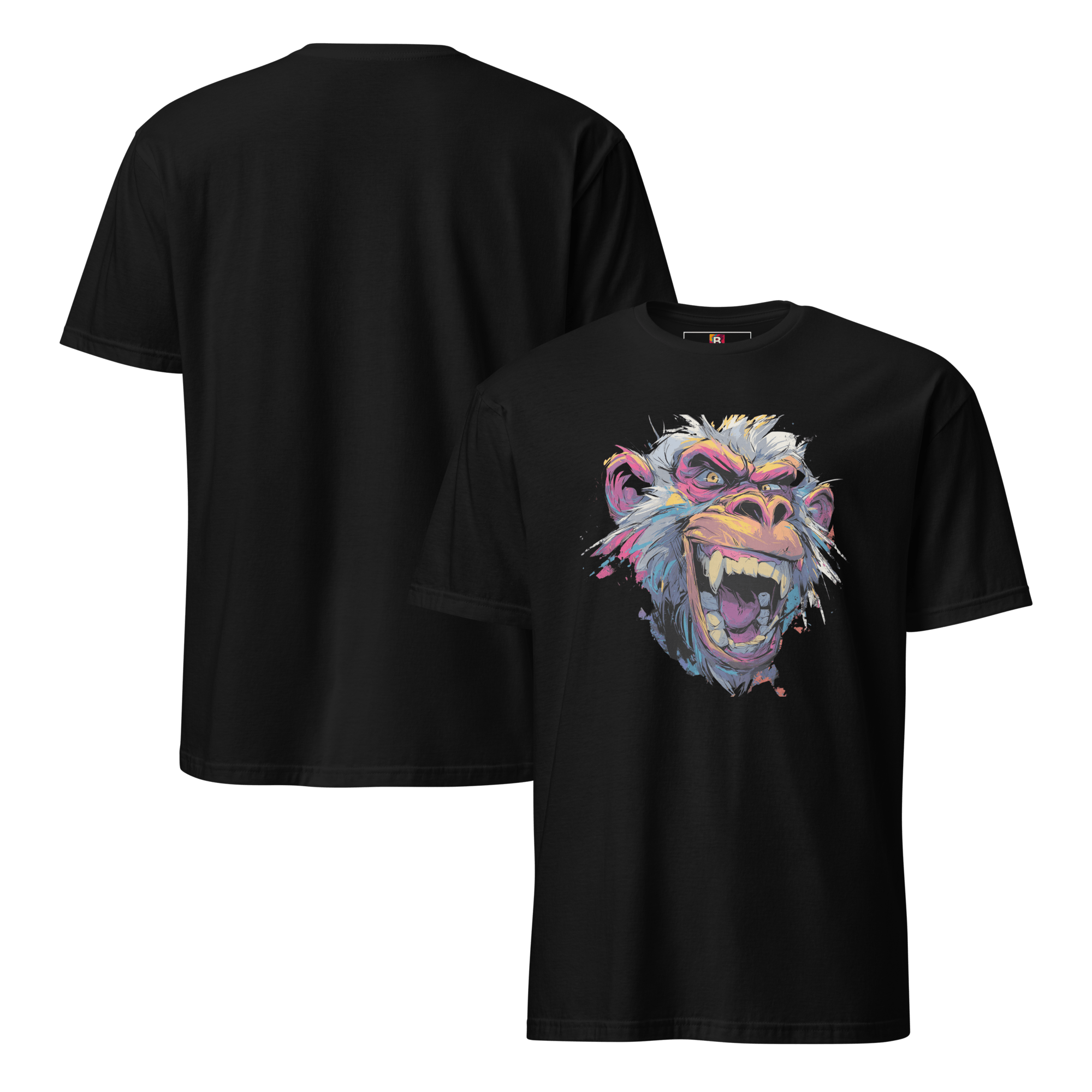 Wilder Pavian T-Shirt - Neon Comic Affe im Streetstyle | Statement Mode für Mutige von Brezno – Streetwear von Brezno | Streetwear T-Shirt