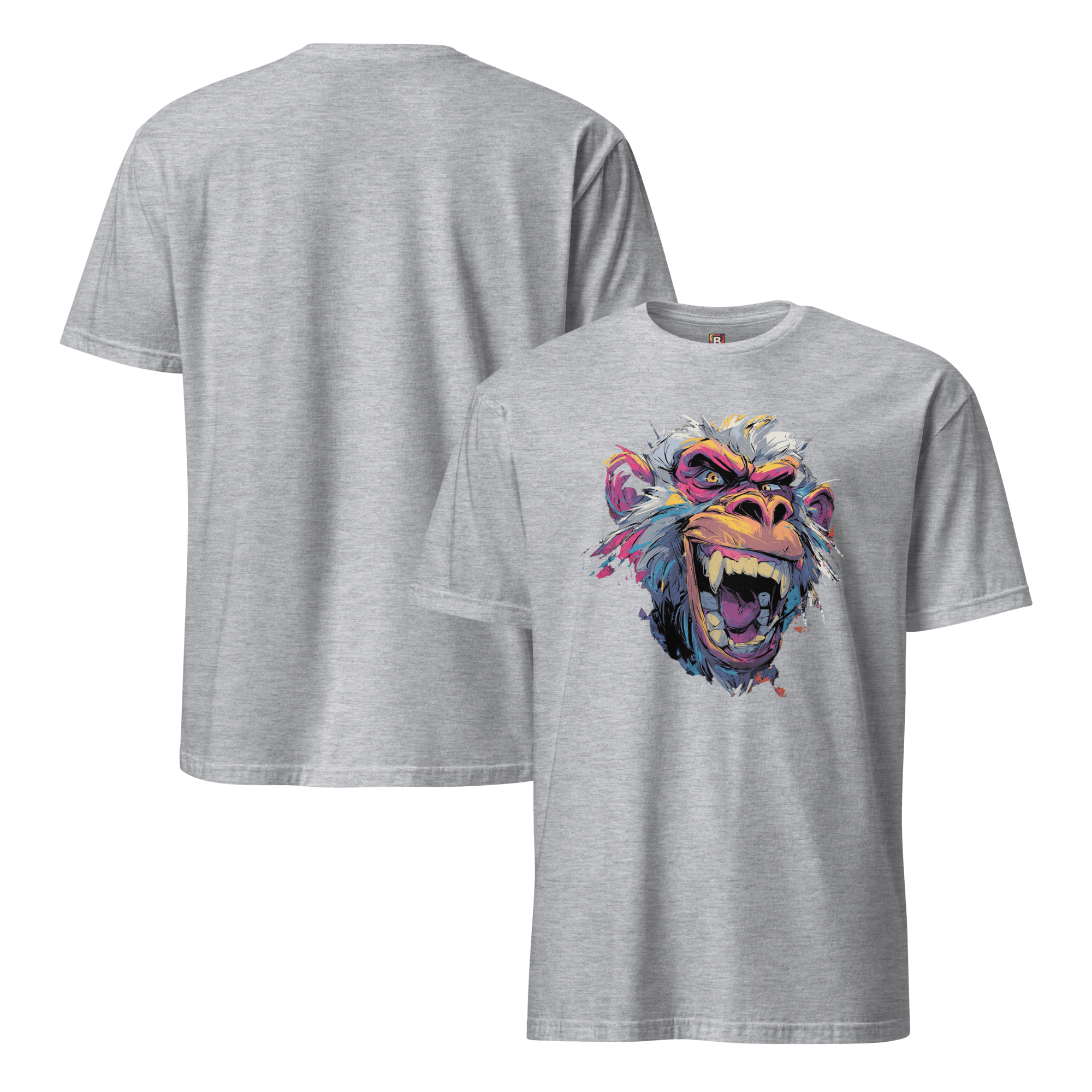 Wilder Pavian T-Shirt - Neon Comic Affe im Streetstyle | Statement Mode für Mutige von Brezno – Streetwear von Brezno | Streetwear T-Shirt