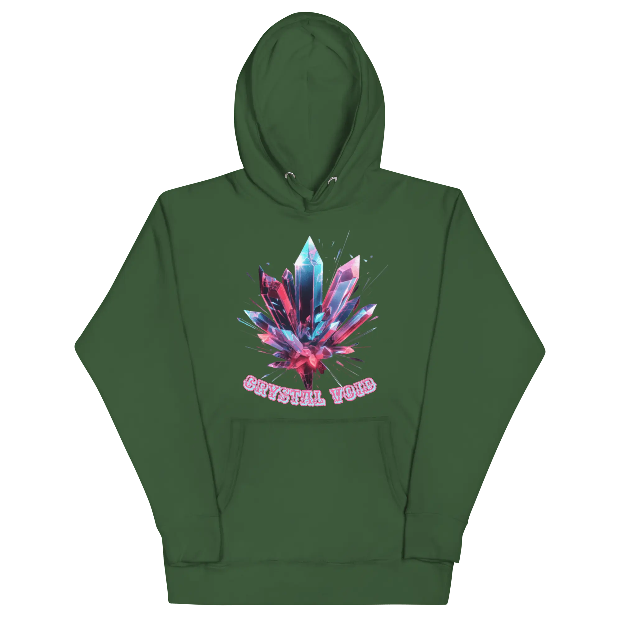 Crystal Void Hoodie – Unisex Kapuzenpullover Schwarz mit Mandala-Rückendruck | von Brezno 