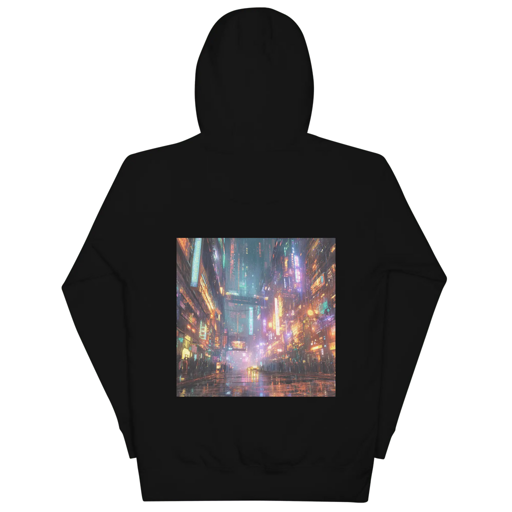 Cyberpunk Neon Hoodie: Futuristischer Blickfang für Streetstyle-Fans 