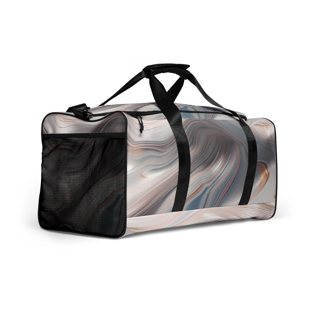 Fluid Wave Duffle Bag – Stylische 50L Weekender-Tasche mit abstraktem Allover-Design von Brezno 