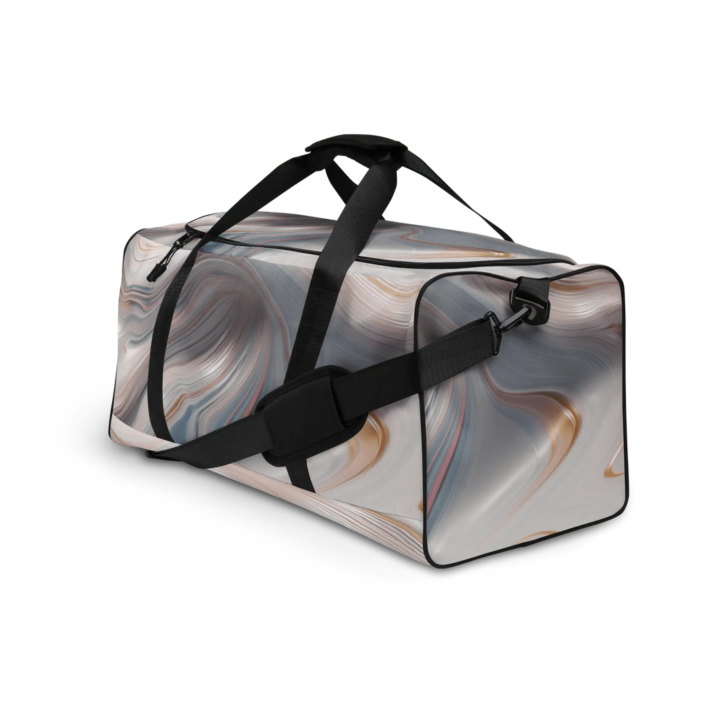 Fluid Wave Duffle Bag – Stylische 50L Weekender-Tasche mit abstraktem Allover-Design von Brezno 