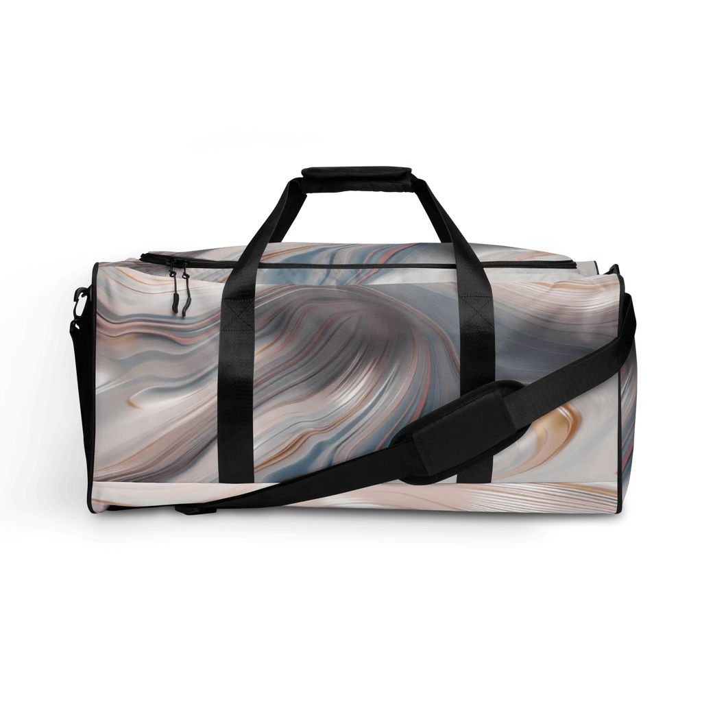 Fluid Wave Duffle Bag – Stylische 50L Weekender-Tasche mit abstraktem Allover-Design von Brezno 