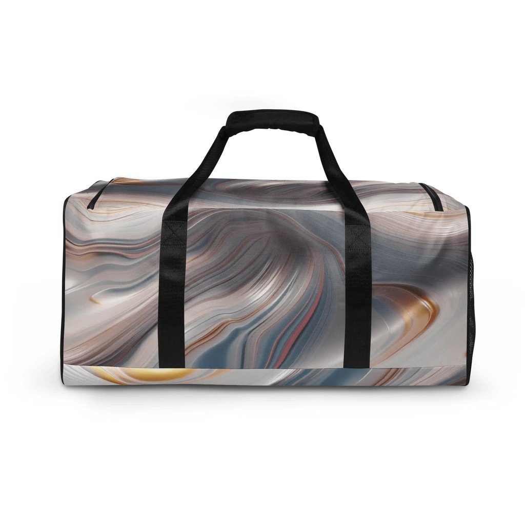 Fluid Wave Duffle Bag – Stylische 50L Weekender-Tasche mit abstraktem Allover-Design von Brezno 