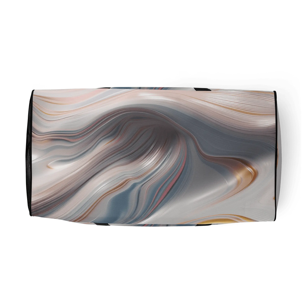 Fluid Wave Duffle Bag – Stylische 50L Weekender-Tasche mit abstraktem Allover-Design von Brezno 
