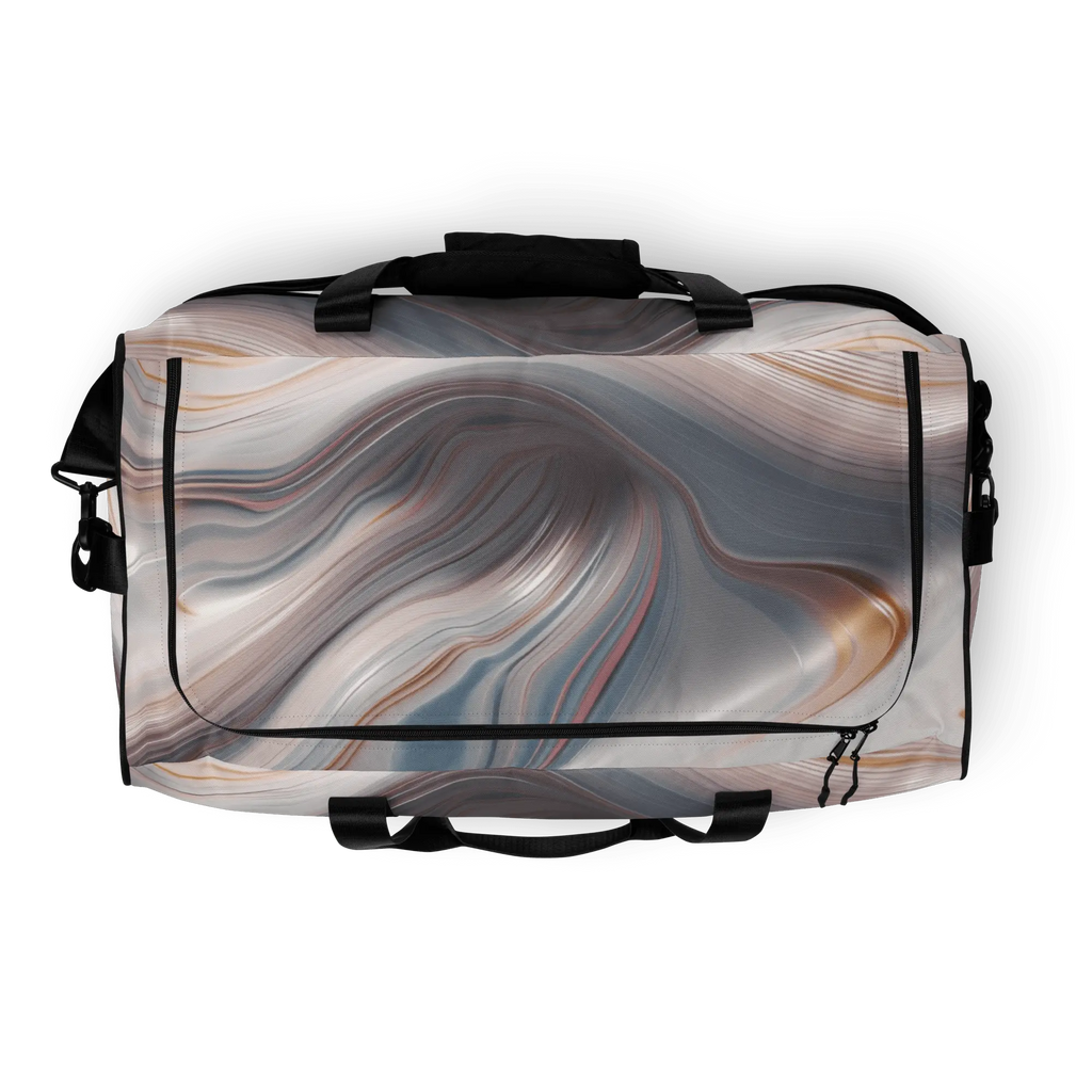Fluid Wave Duffle Bag – Stylische 50L Weekender-Tasche mit abstraktem Allover-Design von Brezno 
