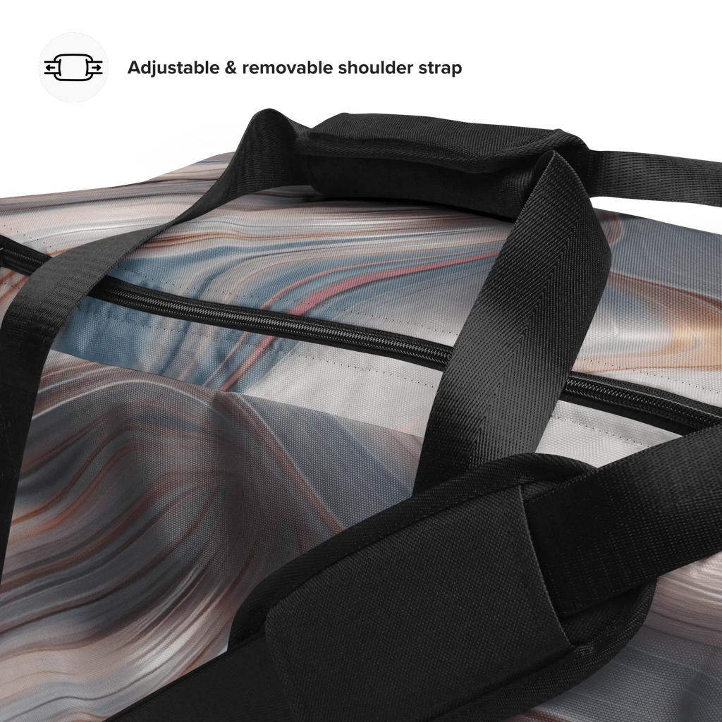Fluid Wave Duffle Bag – Stylische 50L Weekender-Tasche mit abstraktem Allover-Design von Brezno 