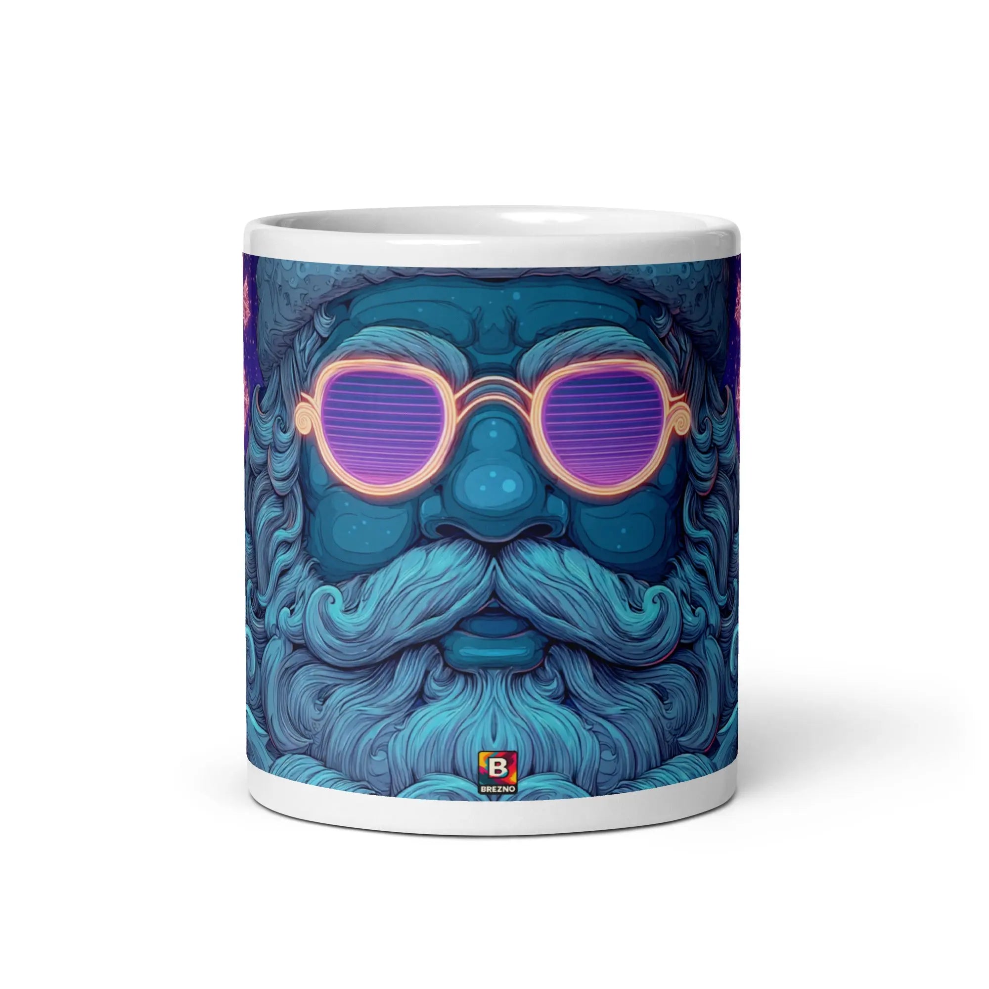 Galaxy Neon Tasse – modernes Nachtstadt-Design für Kaffee & Tee – von Brezno 