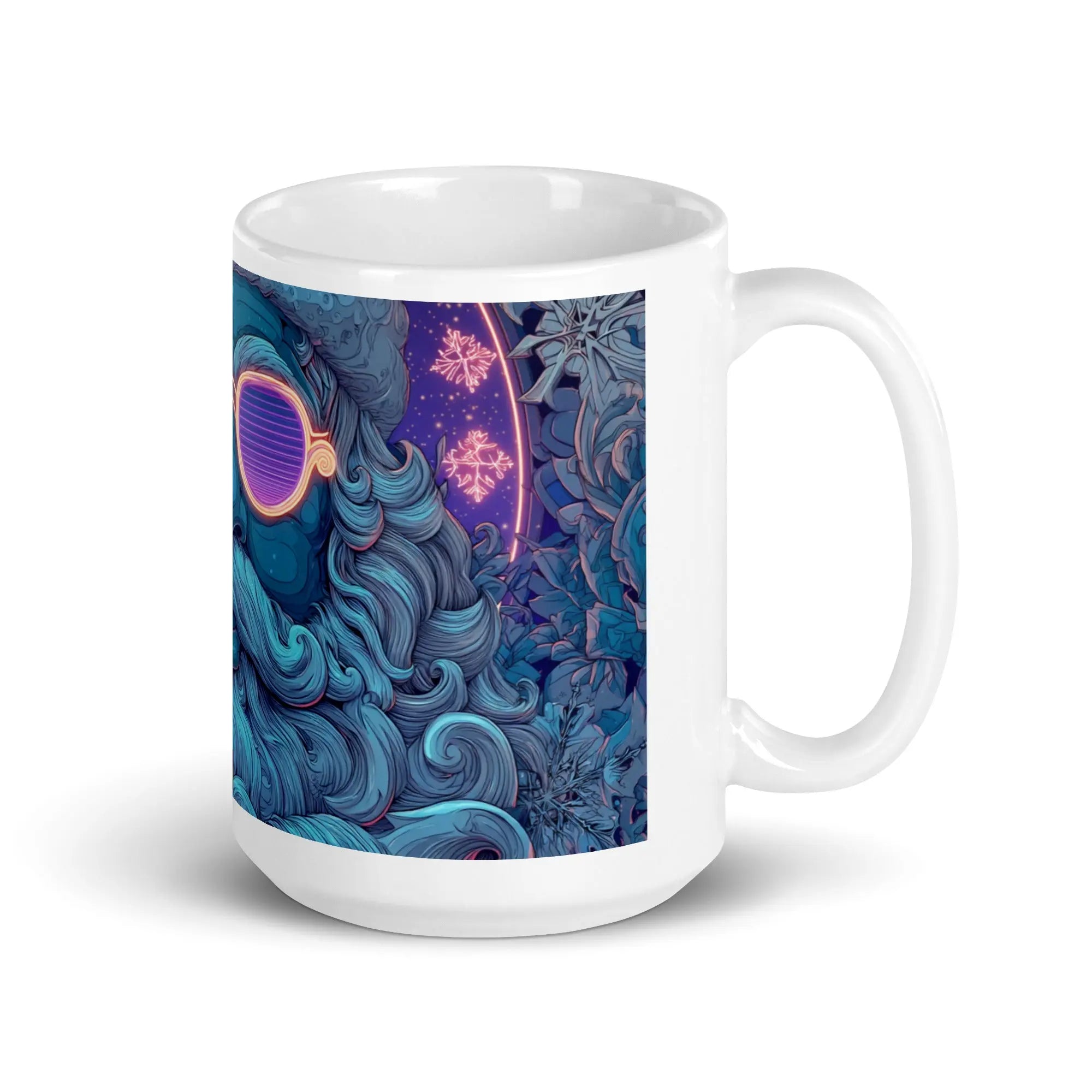 Galaxy Neon Tasse – modernes Nachtstadt-Design für Kaffee & Tee – von Brezno 