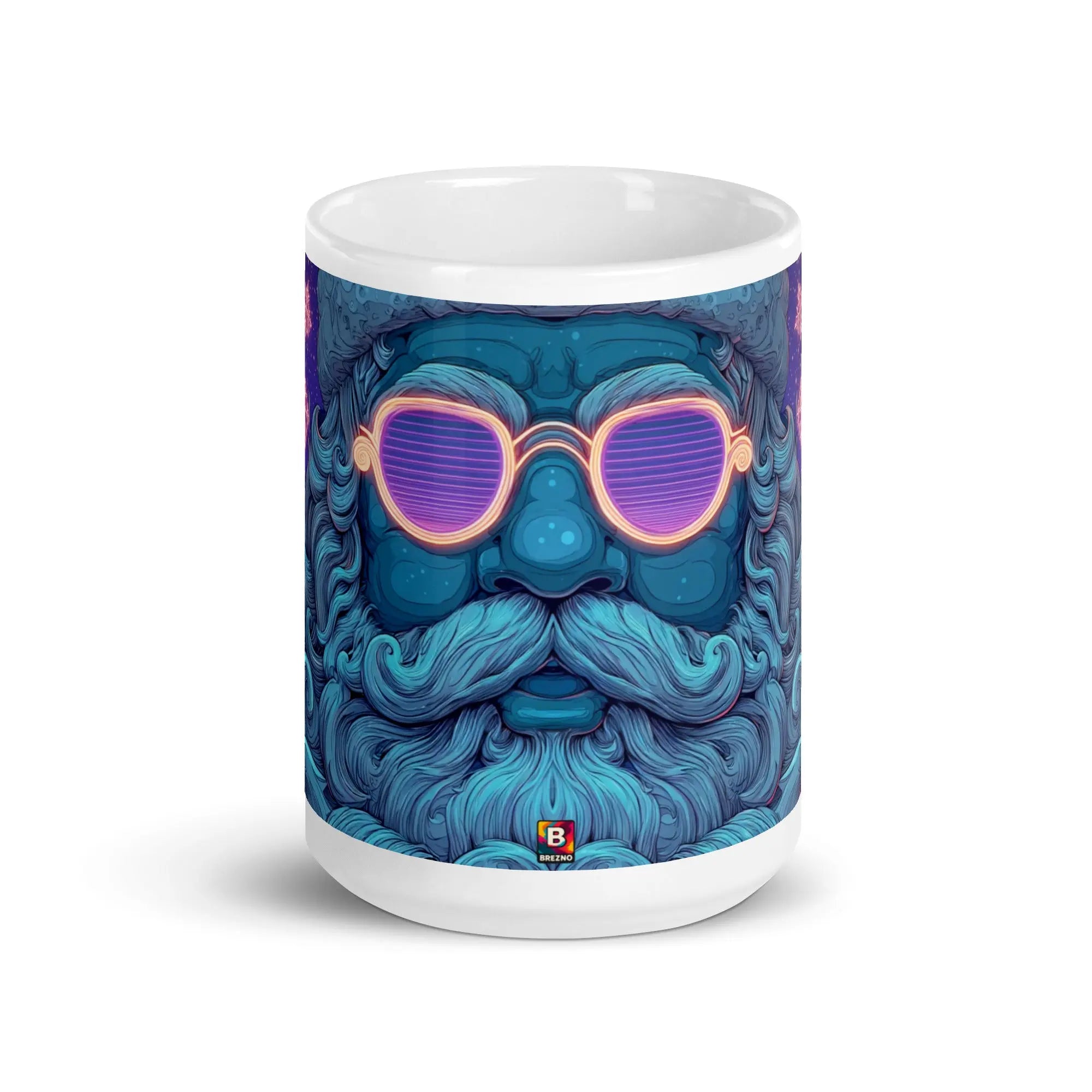 Galaxy Neon Tasse – modernes Nachtstadt-Design für Kaffee & Tee – von Brezno 