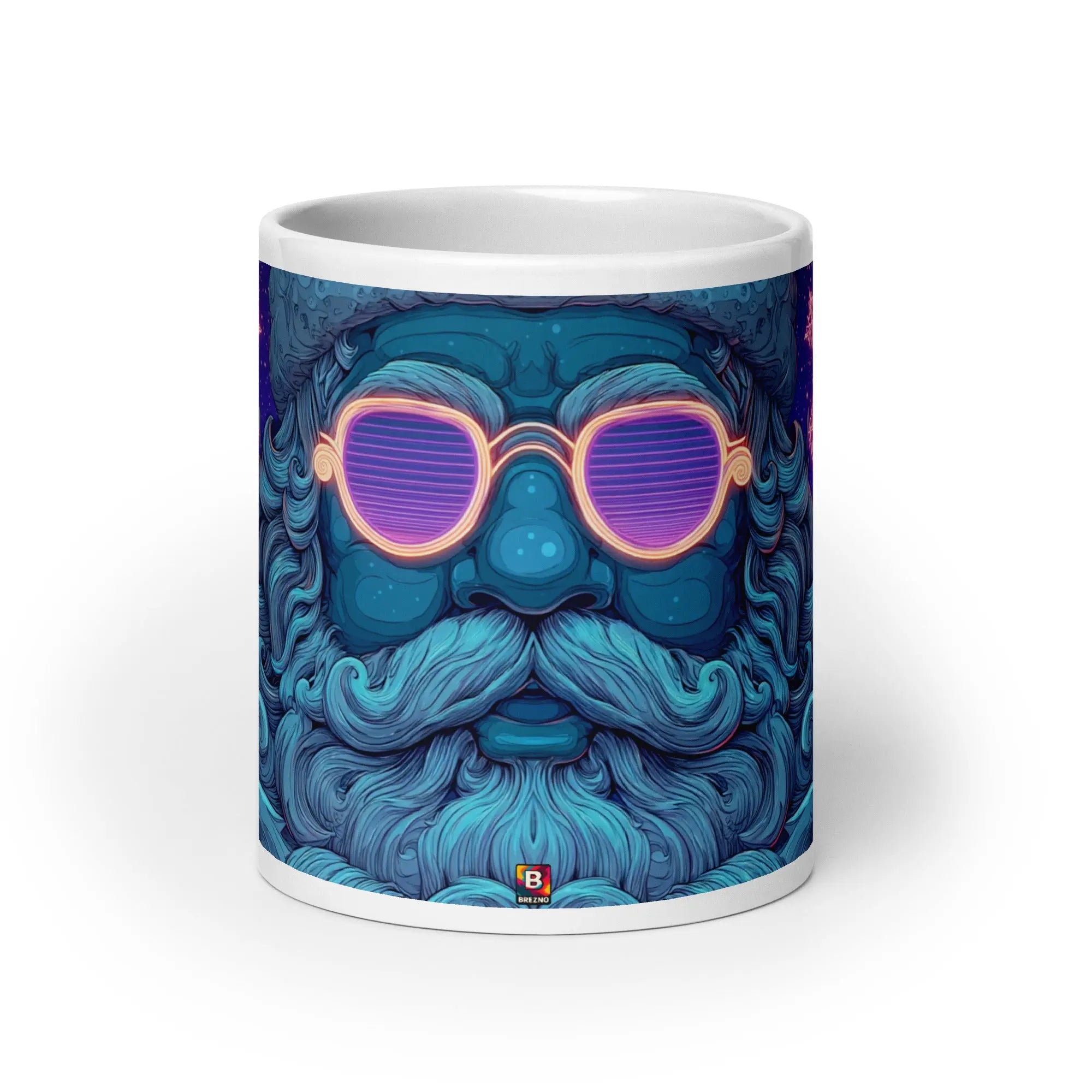Galaxy Neon Tasse – modernes Nachtstadt-Design für Kaffee & Tee – von Brezno 