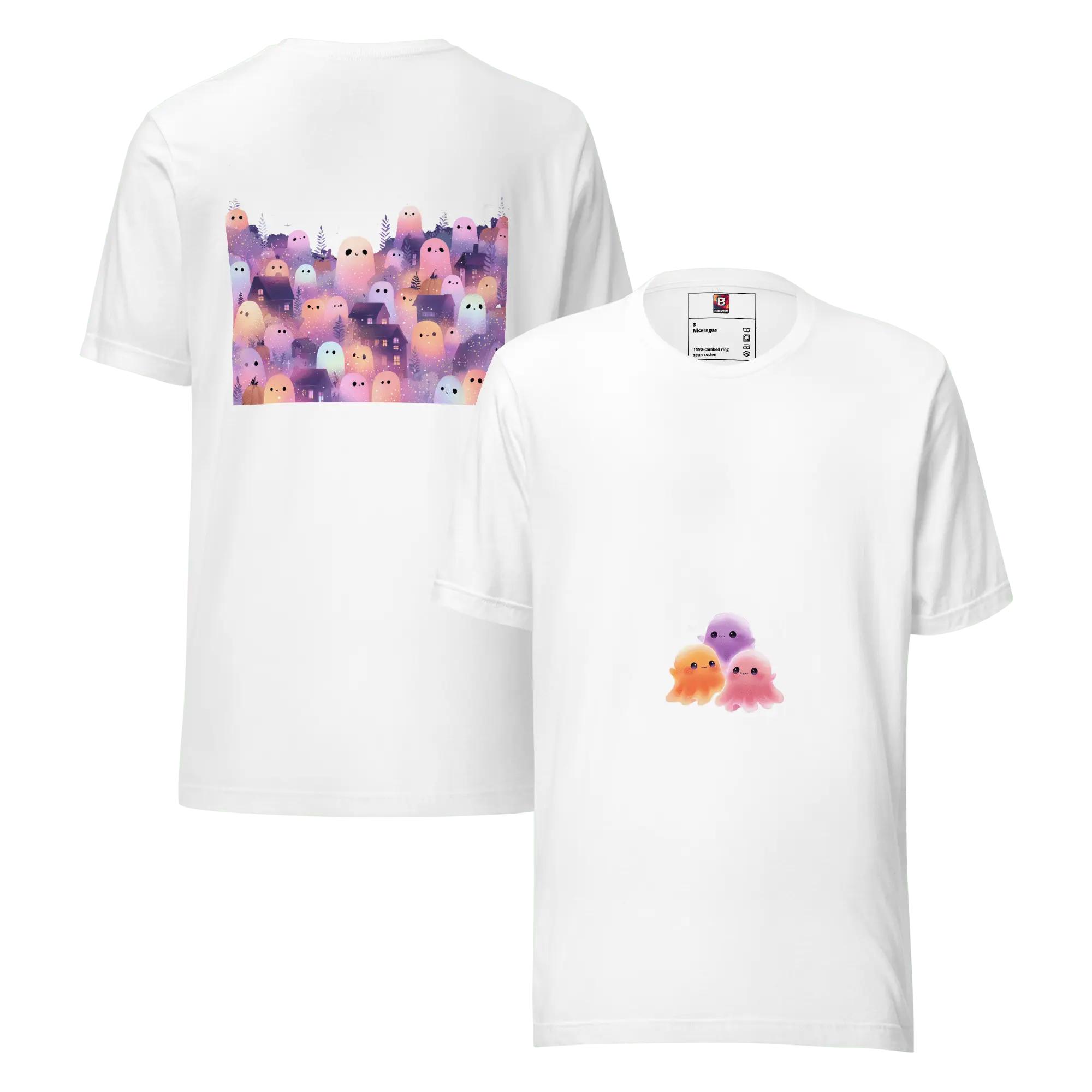 Halloween Kawaii Geistershirt – Pastell Unisex von Brezno 