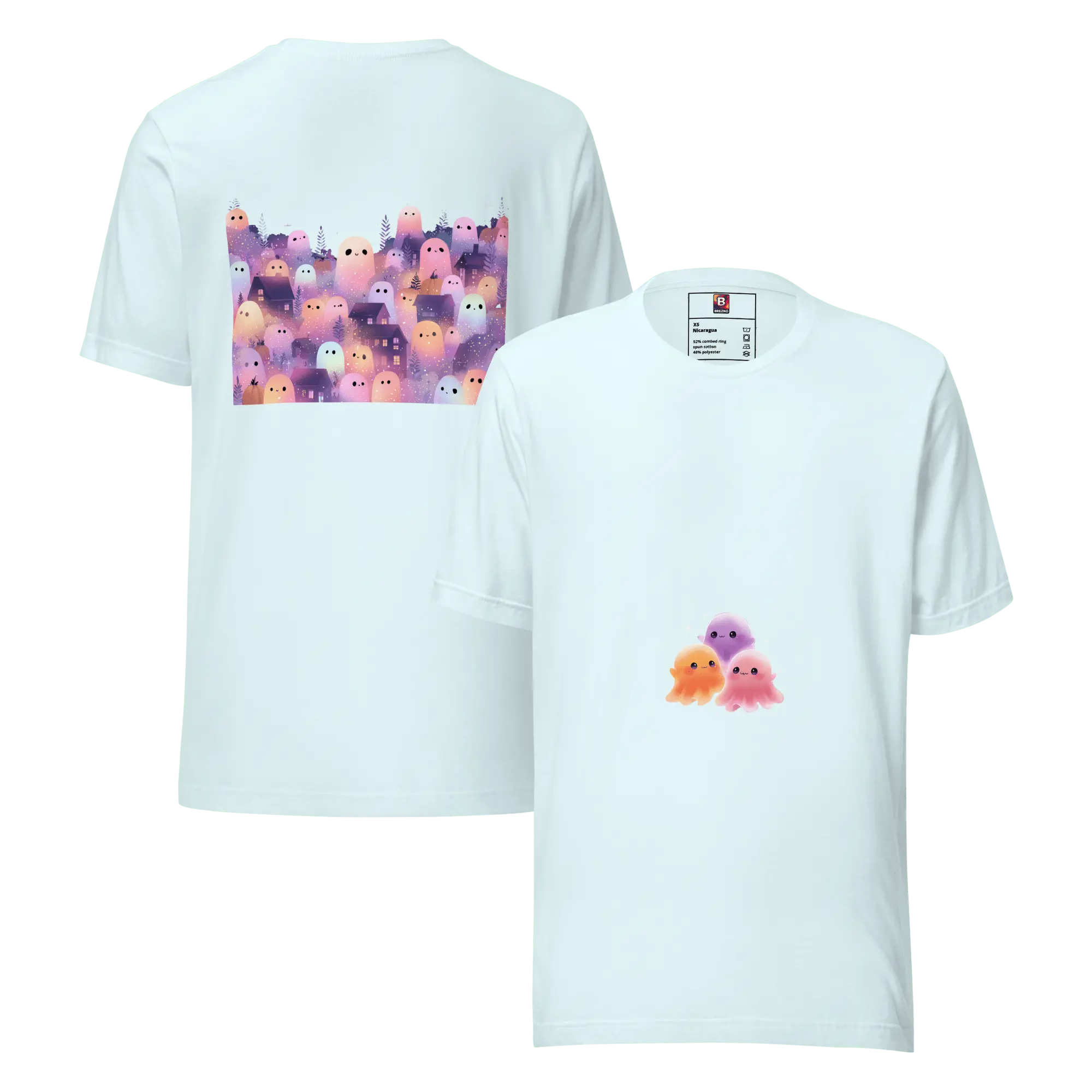 Halloween Kawaii Geistershirt – Pastell Unisex von Brezno 
