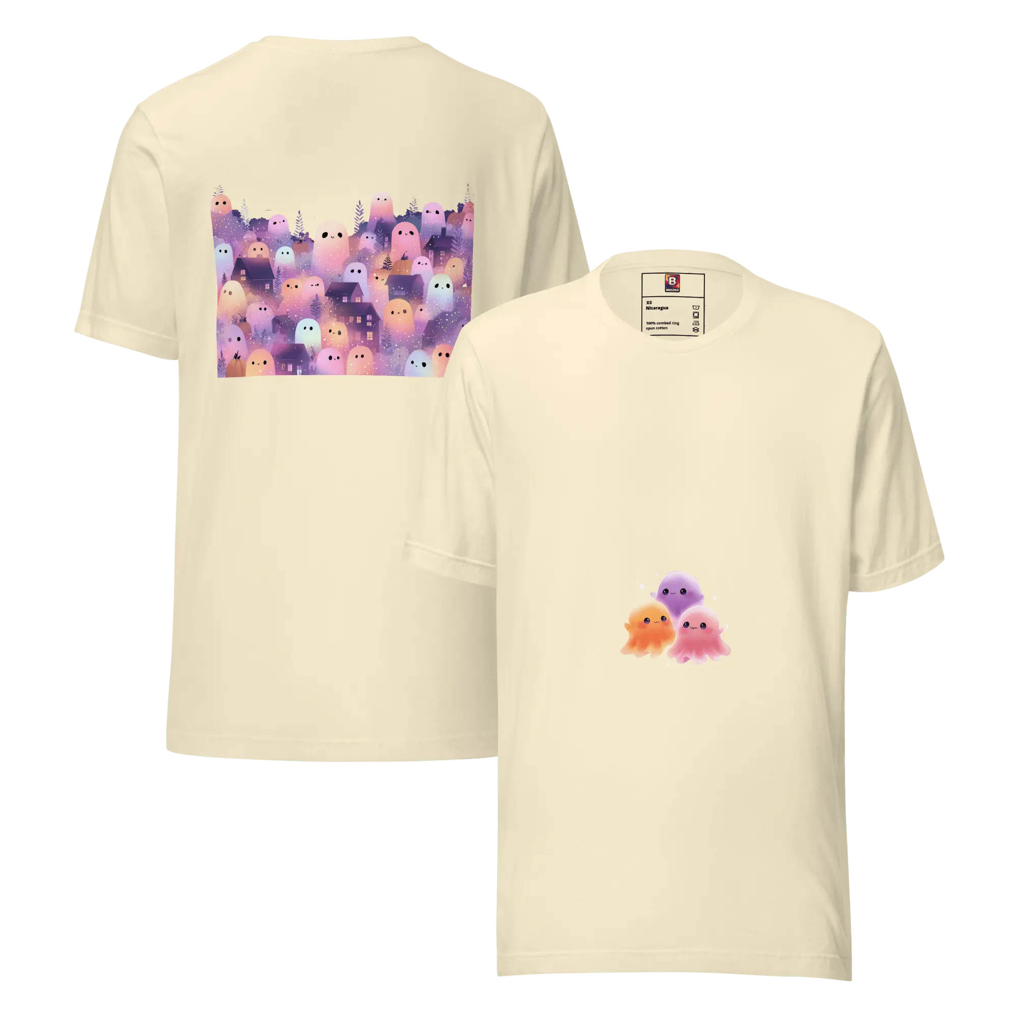 Halloween Kawaii Geistershirt – Pastell Unisex von Brezno 