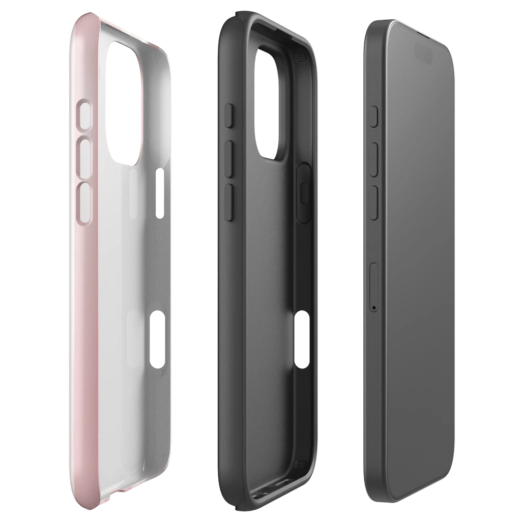 Kawaii Pinker Geist - Süße iPhone Hülle mit Streifen | Handyhülle für Teenager & Mädchen Geschenkidee von Brezno 