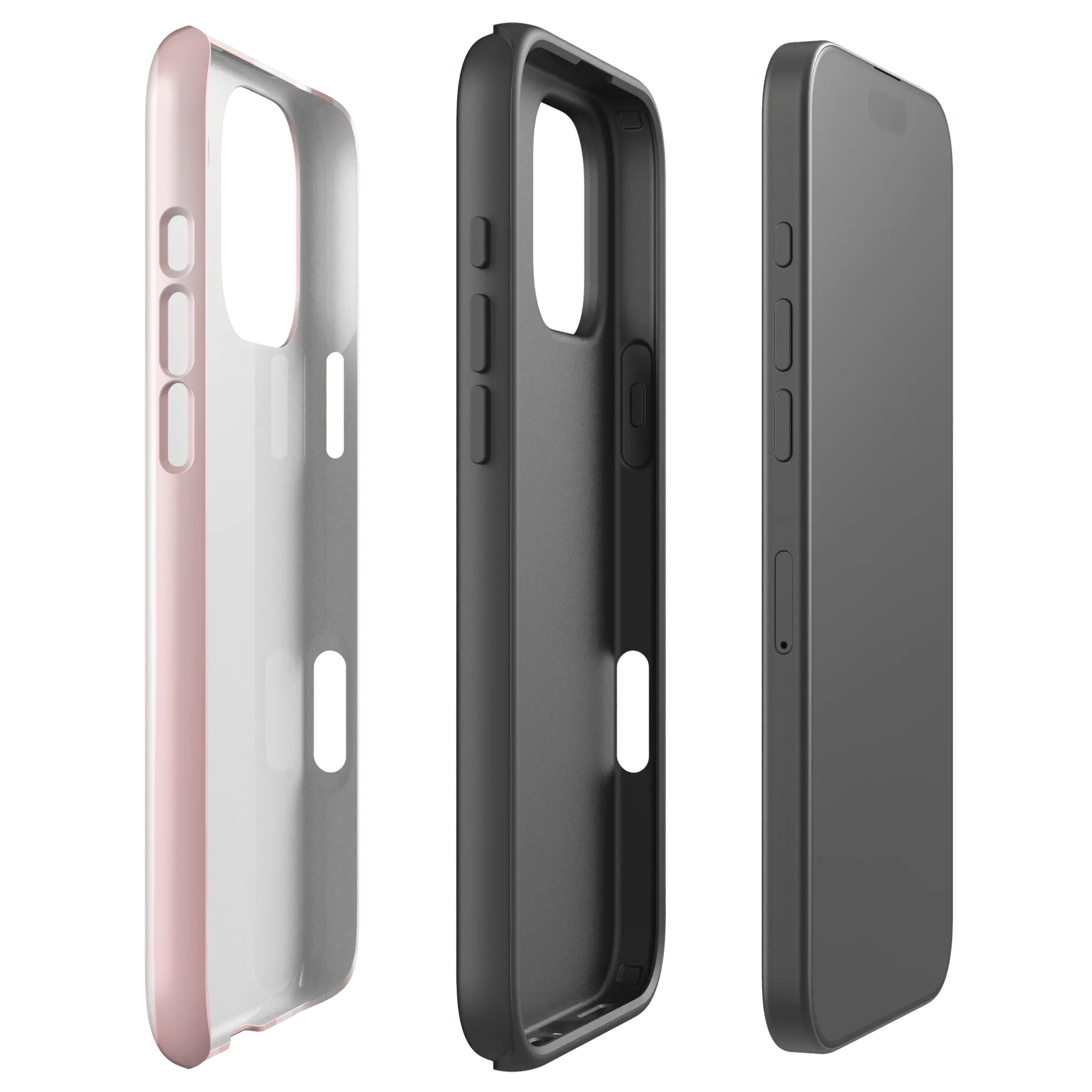 Kawaii Pinker Geist - Süße iPhone Hülle mit Streifen | Handyhülle für Teenager & Mädchen Geschenkidee von Brezno 