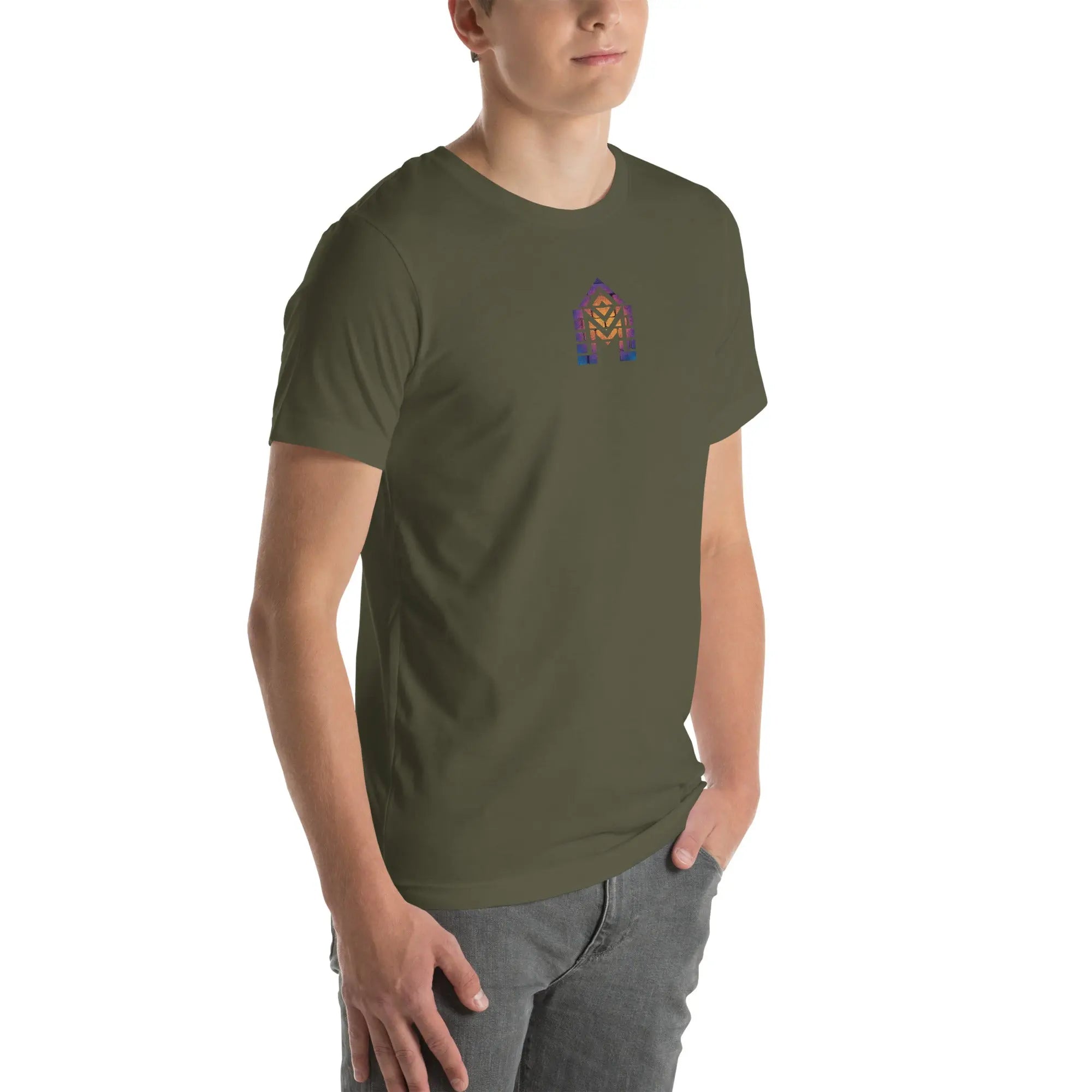 Neon Builder Streetwear T-Shirt – Front Icon & Urban Back Print – von Brezno 