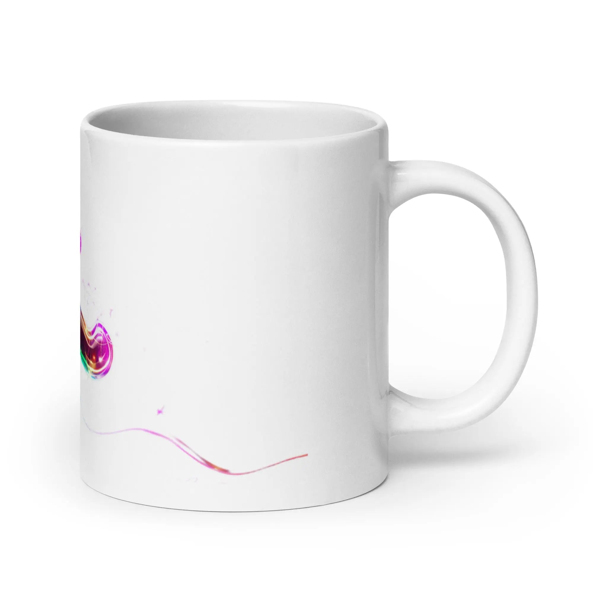 Neon Gingerbread Mug – glänzende Design-Tasse mit leuchtendem Motiv – von Brezno 