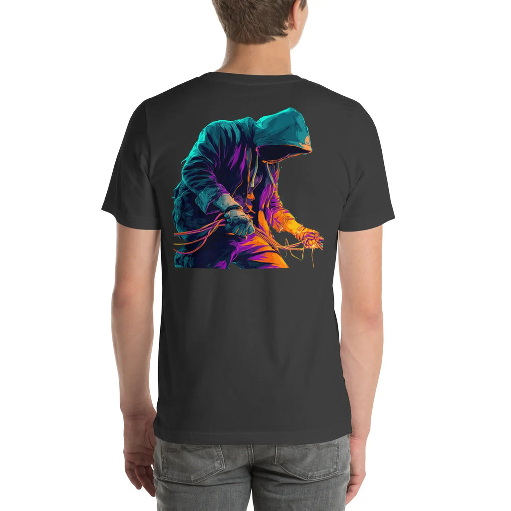 Neon Mechanic Streetwear T-Shirt – Front Icon & Back Art – von Brezno 