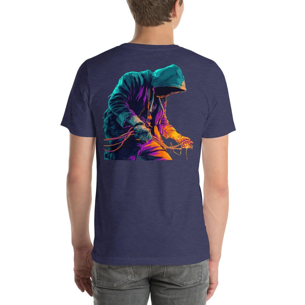 Neon Mechanic Streetwear T-Shirt – Front Icon & Back Art – von Brezno 
