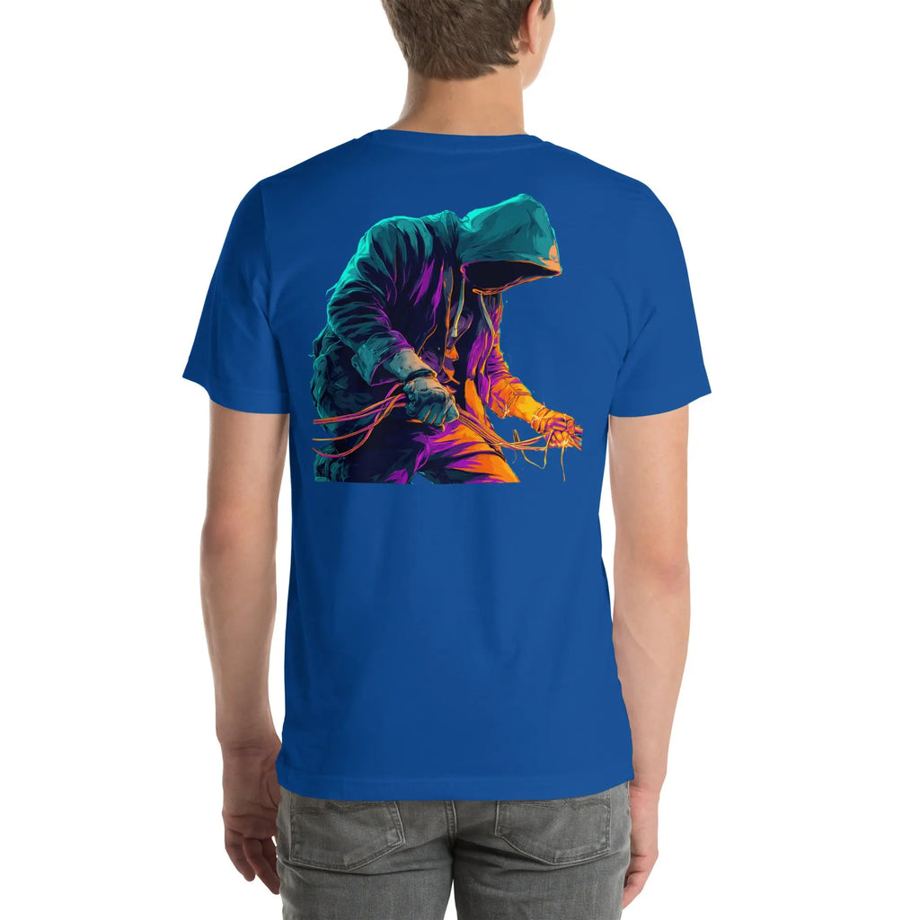 Neon Mechanic Streetwear T-Shirt – Front Icon & Back Art – von Brezno 