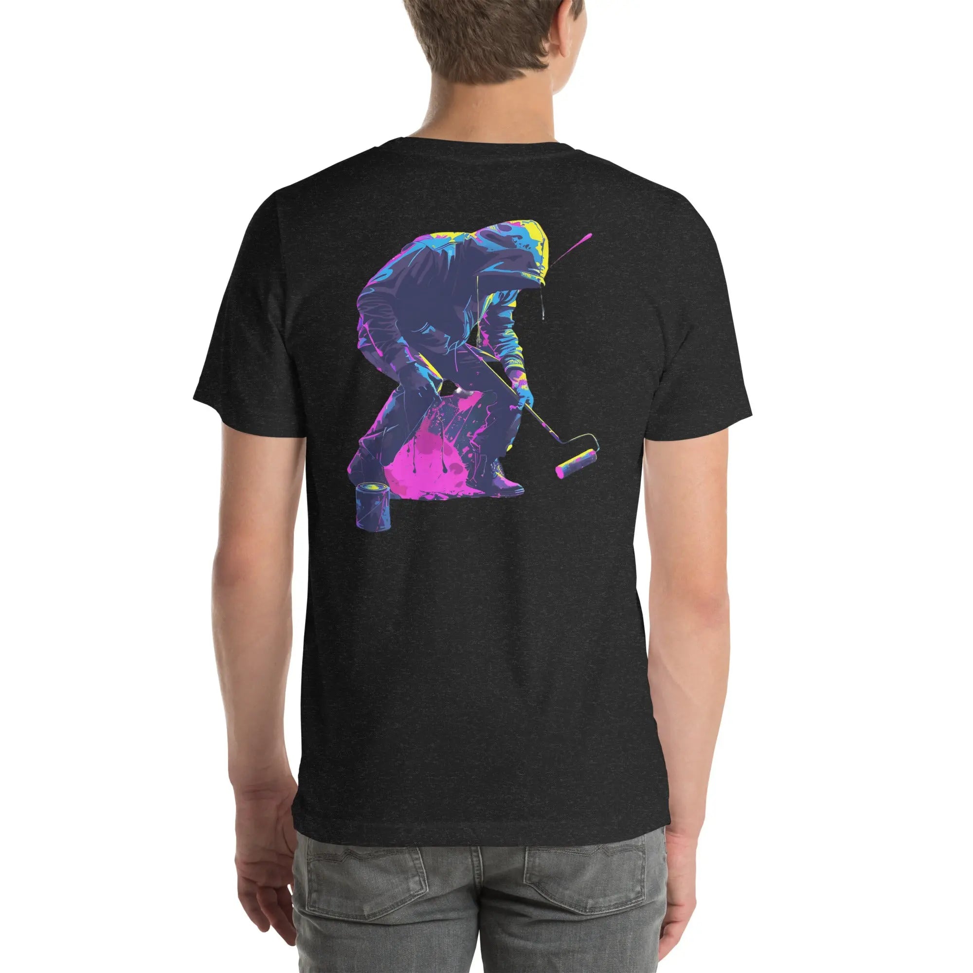 Neon Painter Streetwear T-Shirt – Front Icon & Urban Back Print – von Brezno 