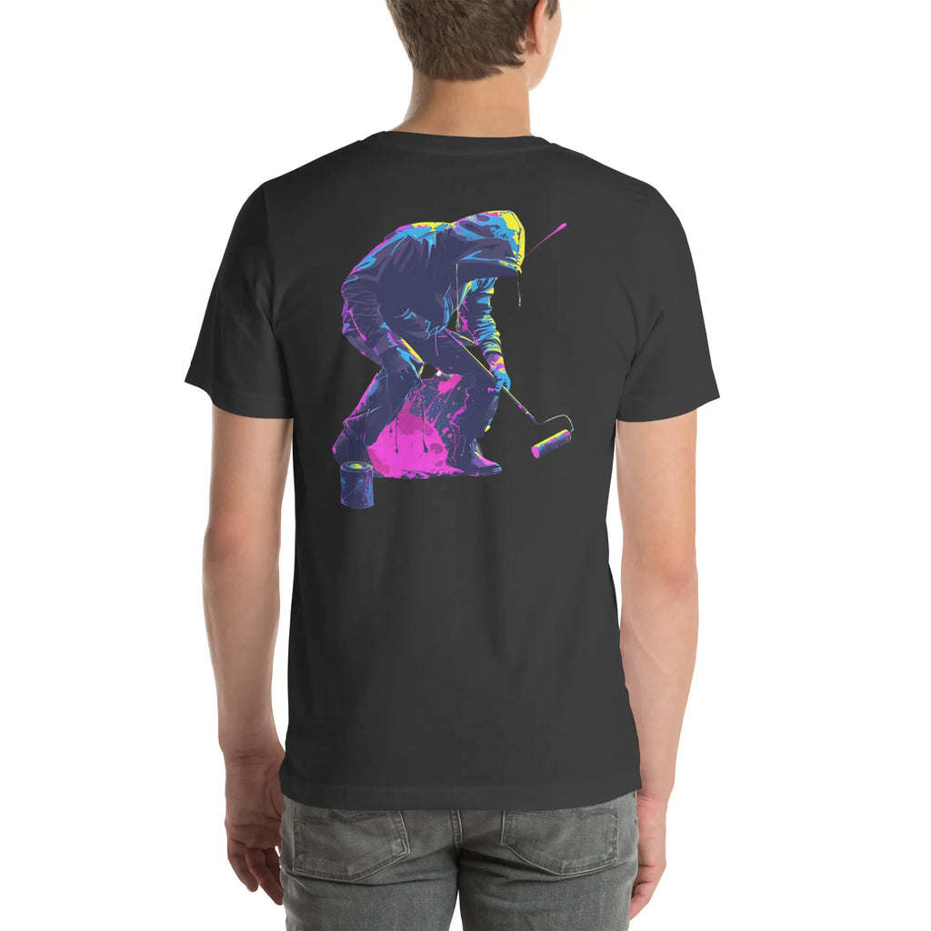 Neon Painter Streetwear T-Shirt – Front Icon & Urban Back Print – von Brezno 