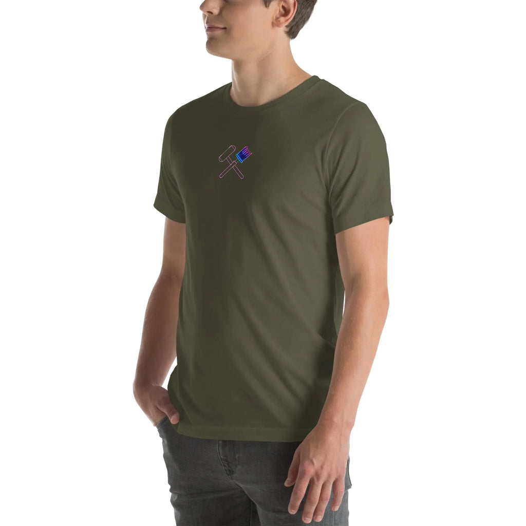 Neon Painter Streetwear T-Shirt – Front Icon & Urban Back Print – von Brezno 