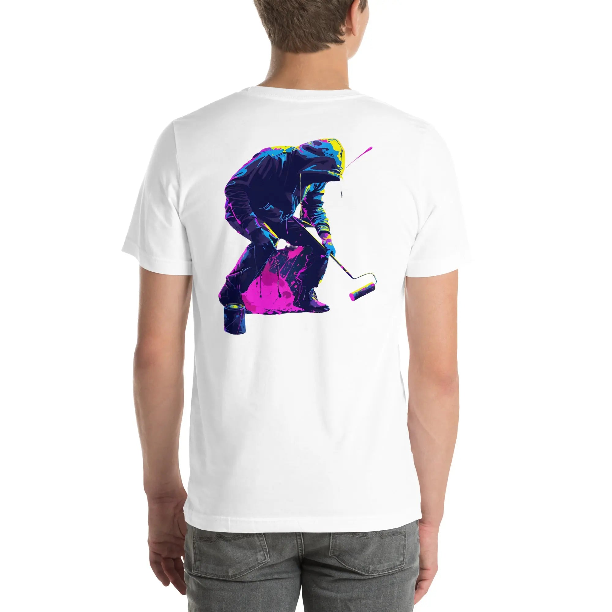 Neon Painter Streetwear T-Shirt – Front Icon & Urban Back Print – von Brezno 
