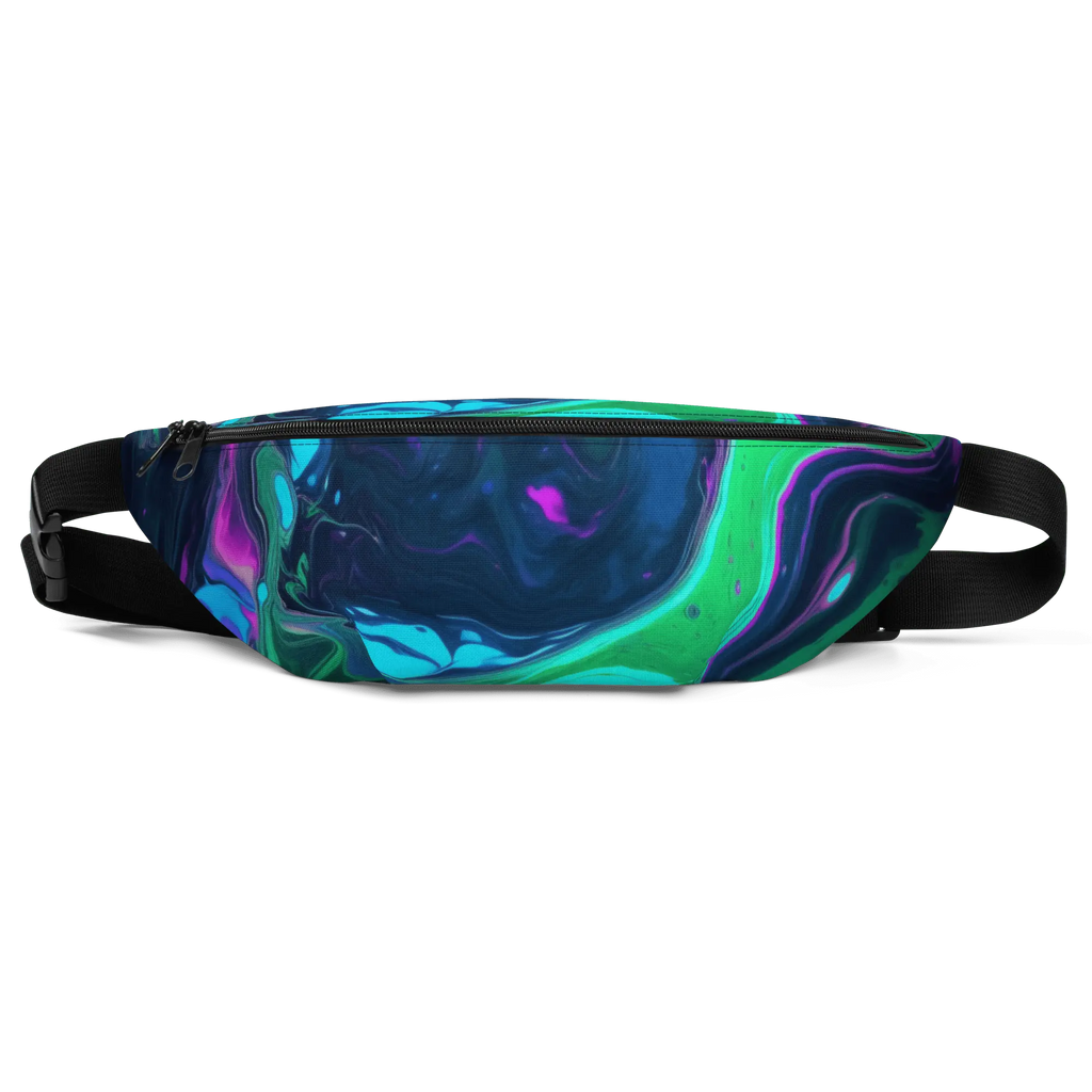Neon-Wave Gürteltasche mit Allover-Print - Festival Hüfttasche für Streetwear Fans von Brezno 