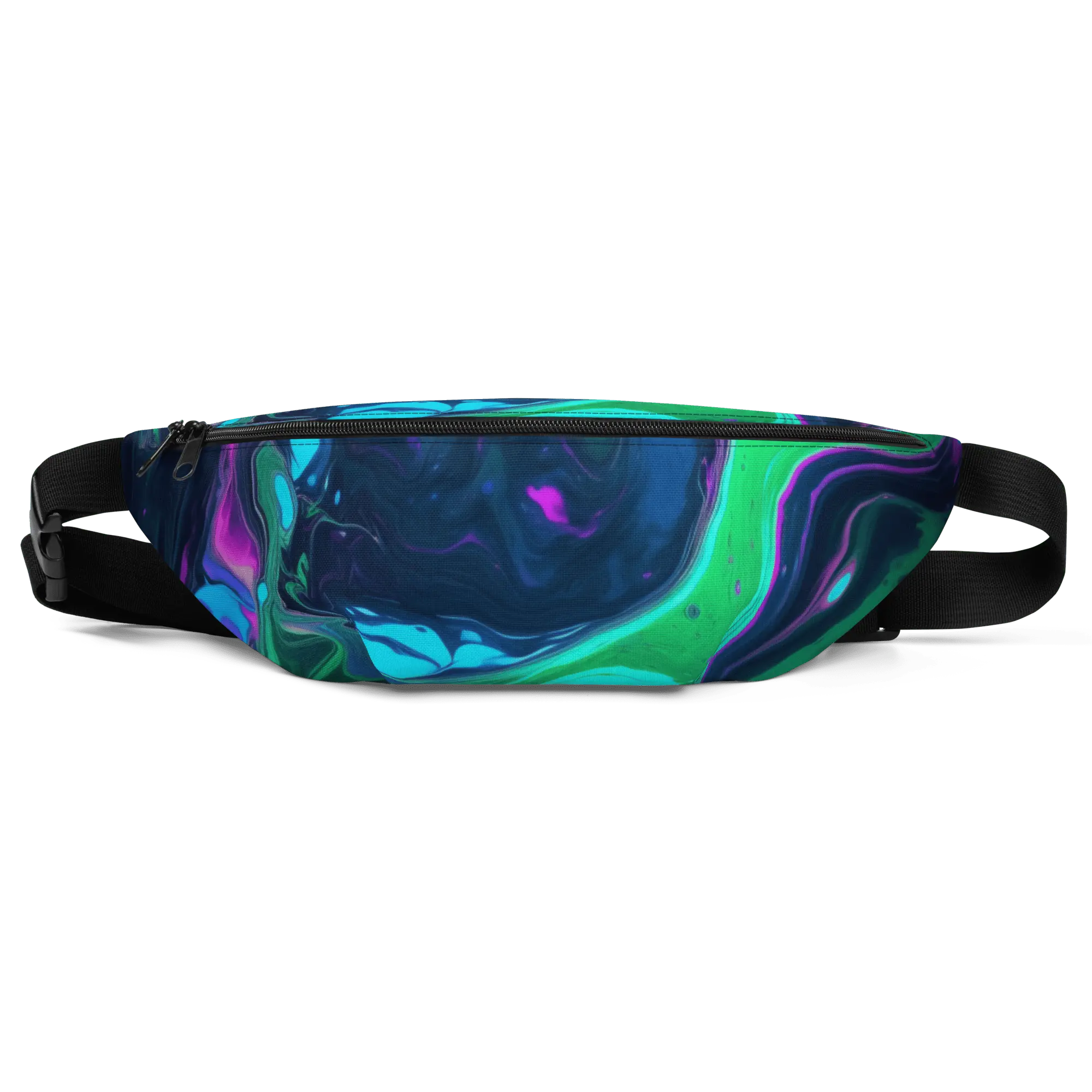 Neon-Wave Gürteltasche mit Allover-Print - Festival Hüfttasche für Streetwear Fans von Brezno 