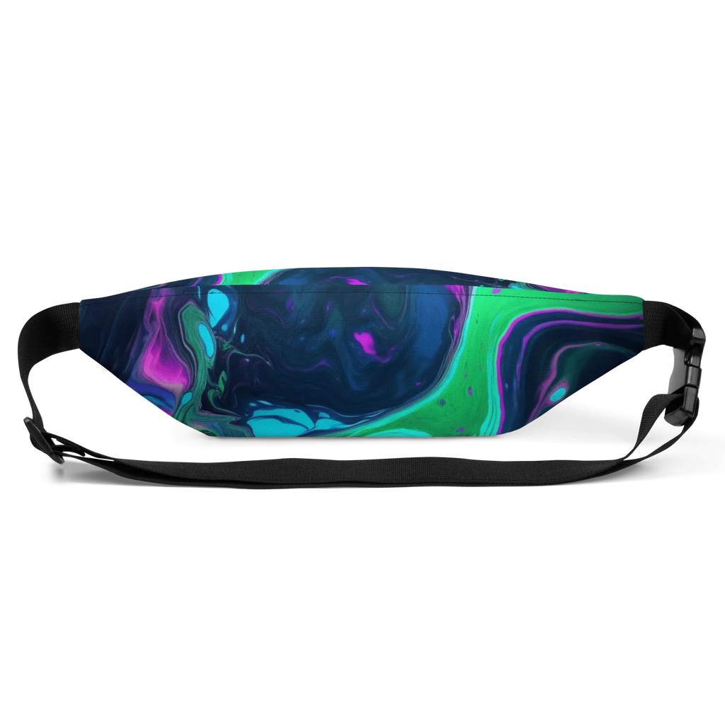 Neon-Wave Gürteltasche mit Allover-Print - Festival Hüfttasche für Streetwear Fans von Brezno 