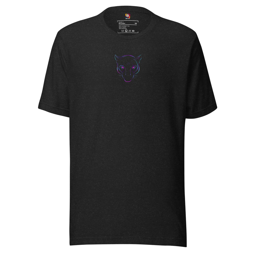 Neon Wolf Streetwear T Shirt mit Front Icon und starkem Backprint von Brezno 