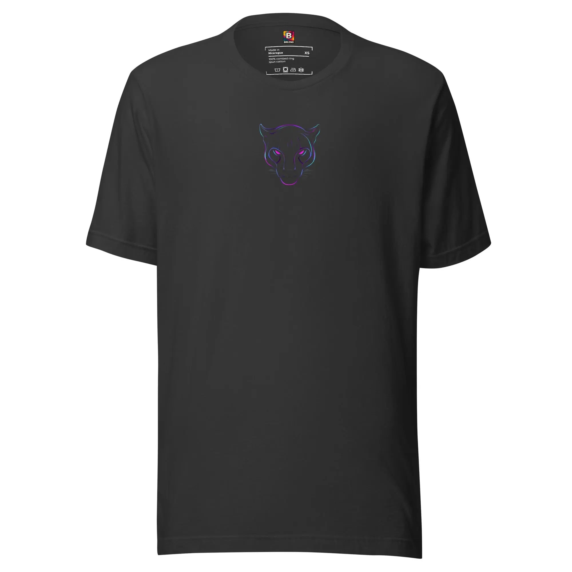 Neon Wolf Streetwear T Shirt mit Front Icon und starkem Backprint von Brezno 