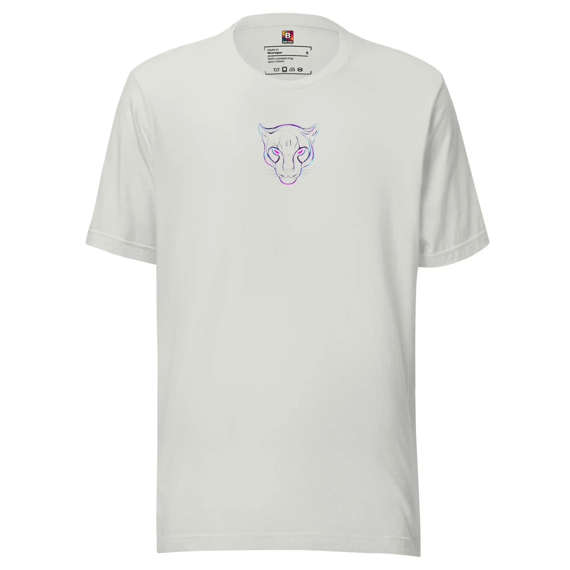 Neon Wolf Streetwear T Shirt mit Front Icon und starkem Backprint von Brezno 