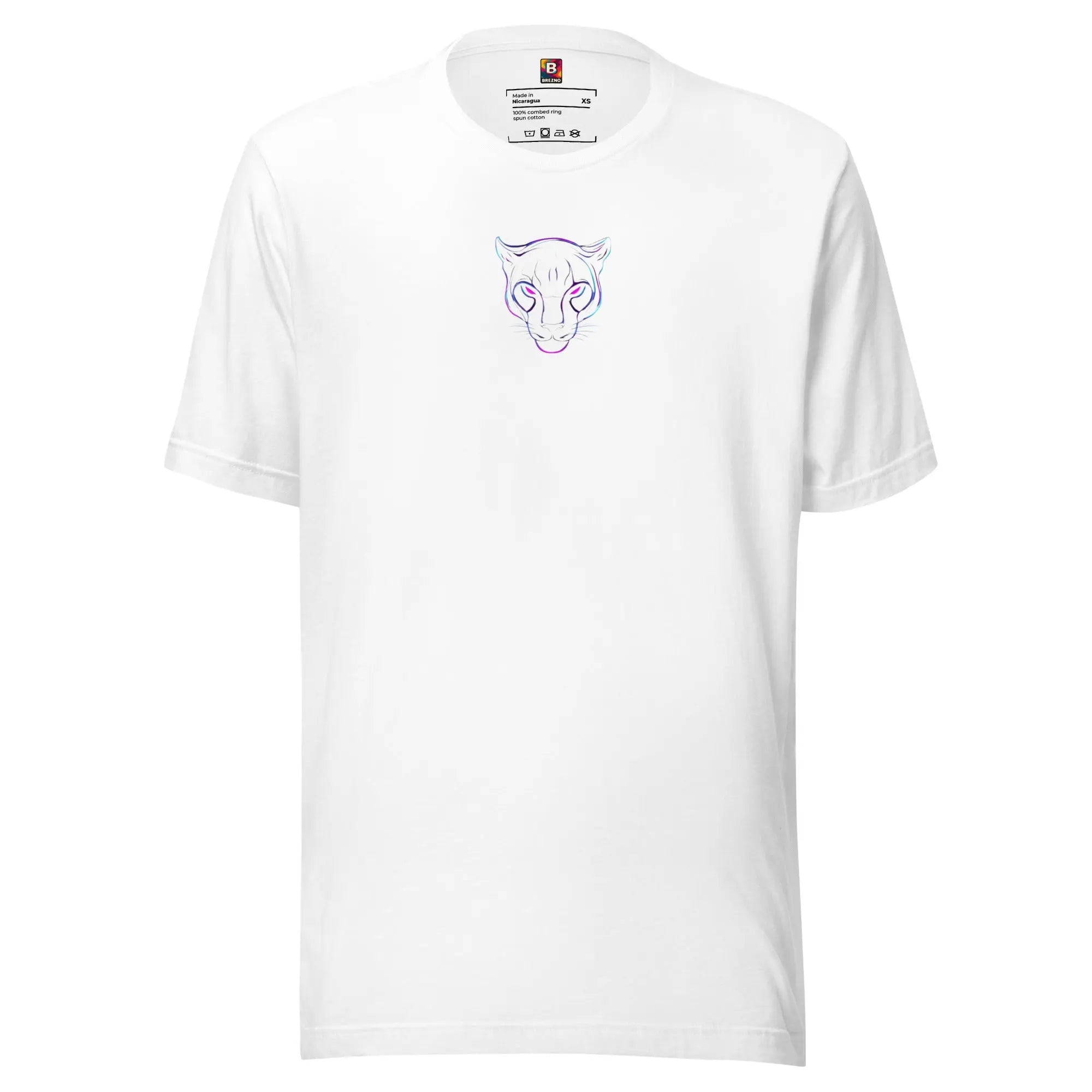 Neon Wolf Streetwear T Shirt mit Front Icon und starkem Backprint von Brezno 