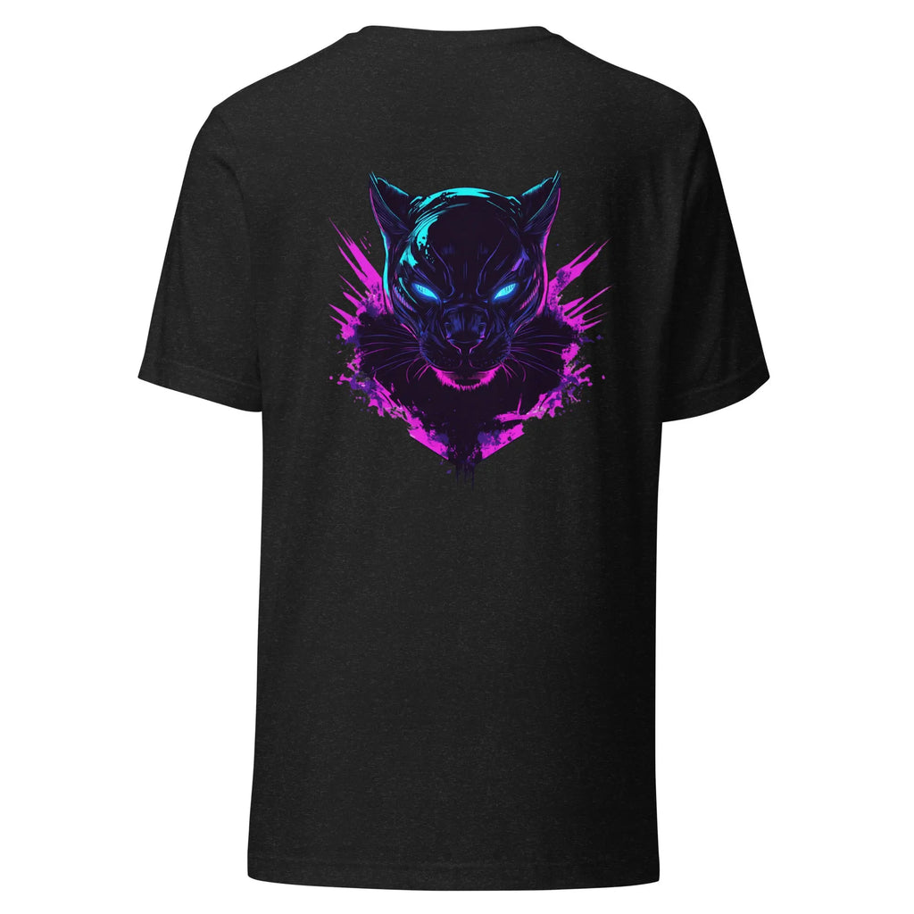 Neon Wolf Streetwear T Shirt mit Front Icon und starkem Backprint von Brezno 