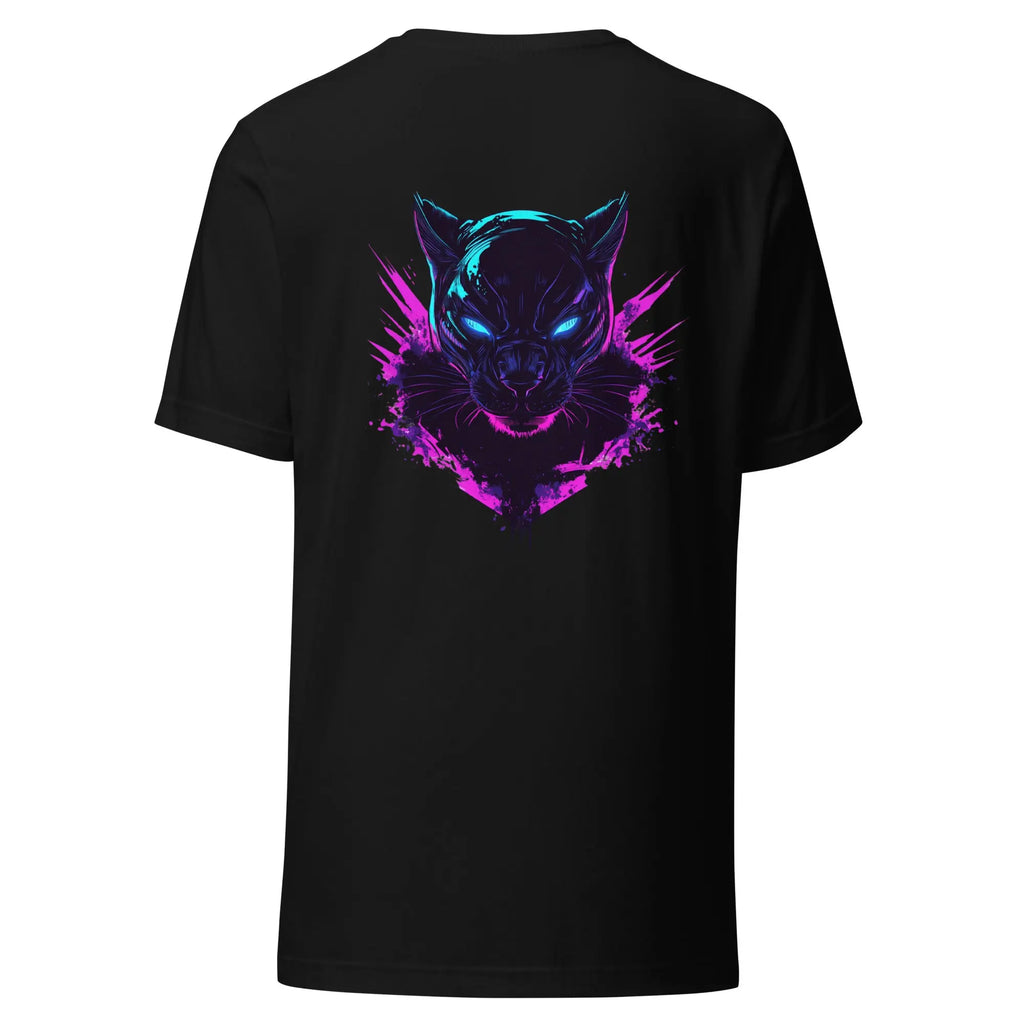 Neon Wolf Streetwear T Shirt mit Front Icon und starkem Backprint von Brezno 