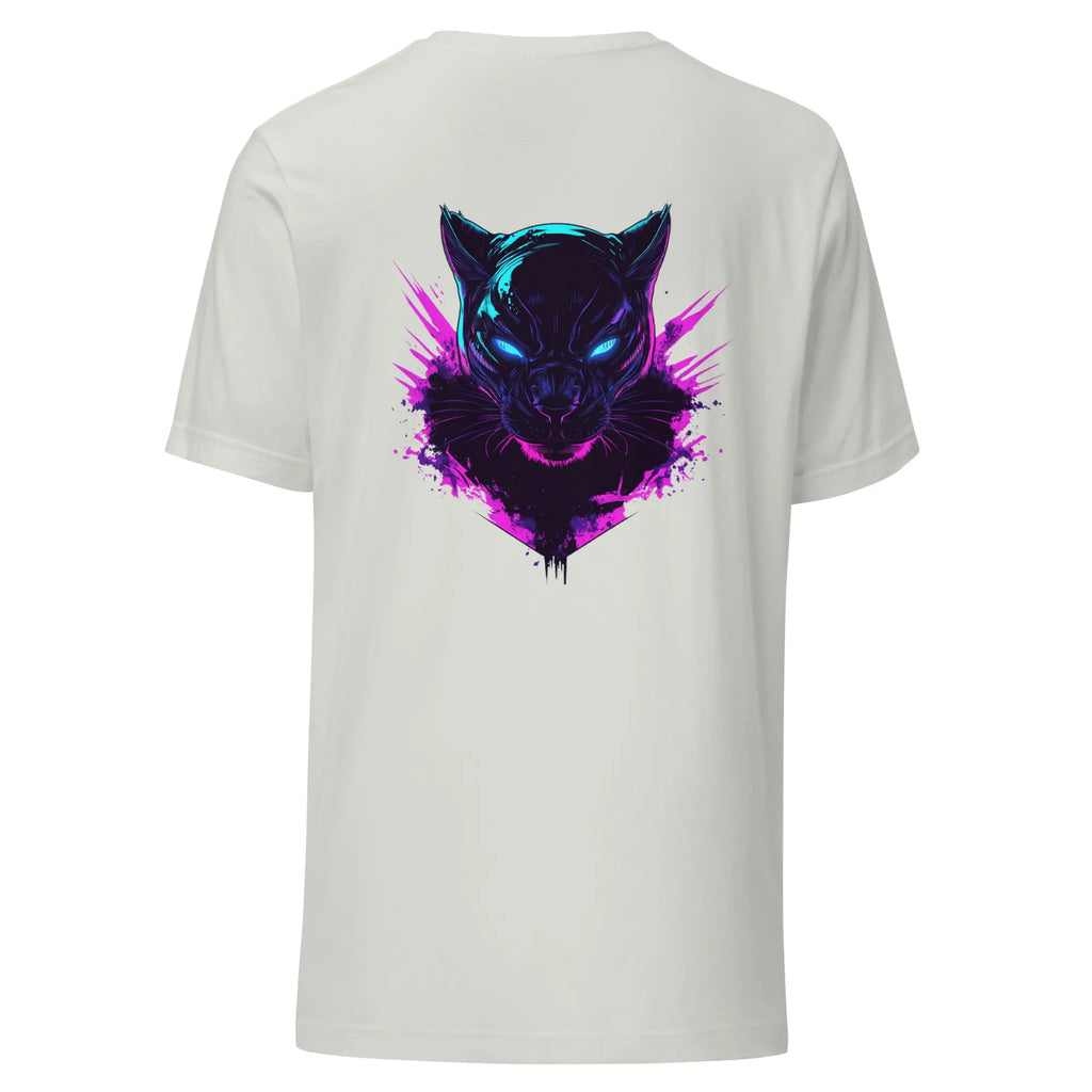 Neon Wolf Streetwear T Shirt mit Front Icon und starkem Backprint von Brezno 