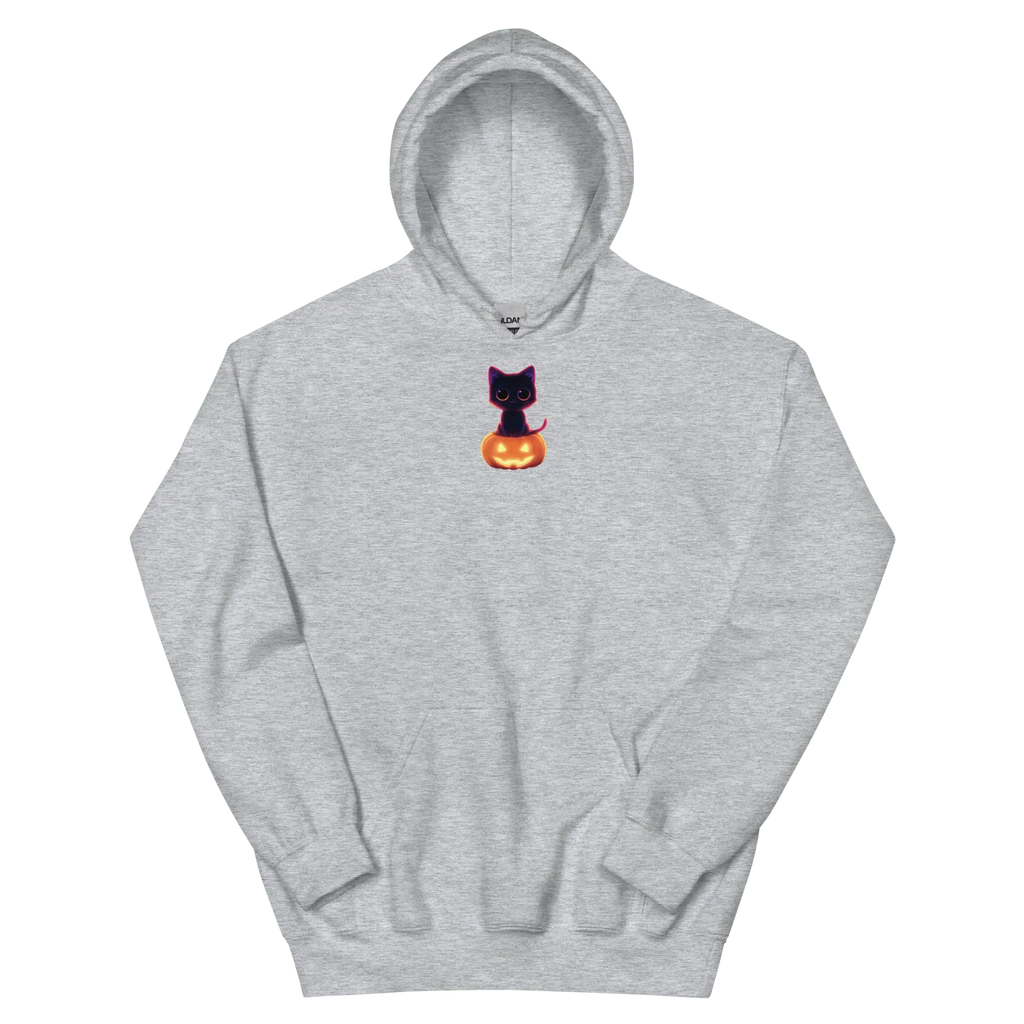 Pumpkin Skull Hoodie – Halloween Kapuzenpullover mit Kürbis Schädel von Brezno 