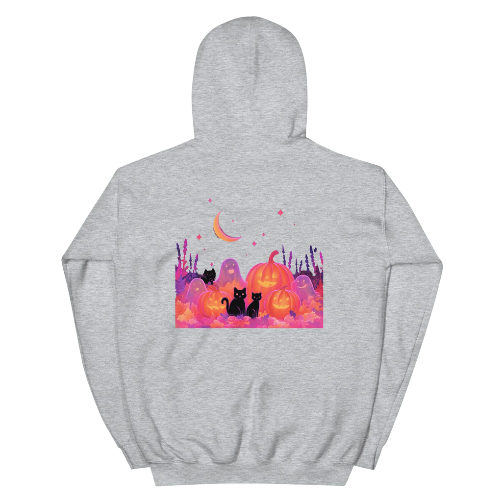 Pumpkin Skull Hoodie – Halloween Kapuzenpullover mit Kürbis Schädel von Brezno 