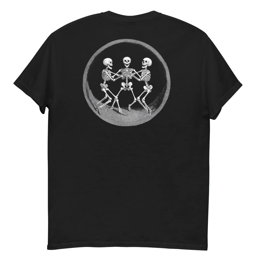 Skeleton Dance T-Shirt - Lustiges Halloween Totenkopf Shirt von Brezno 