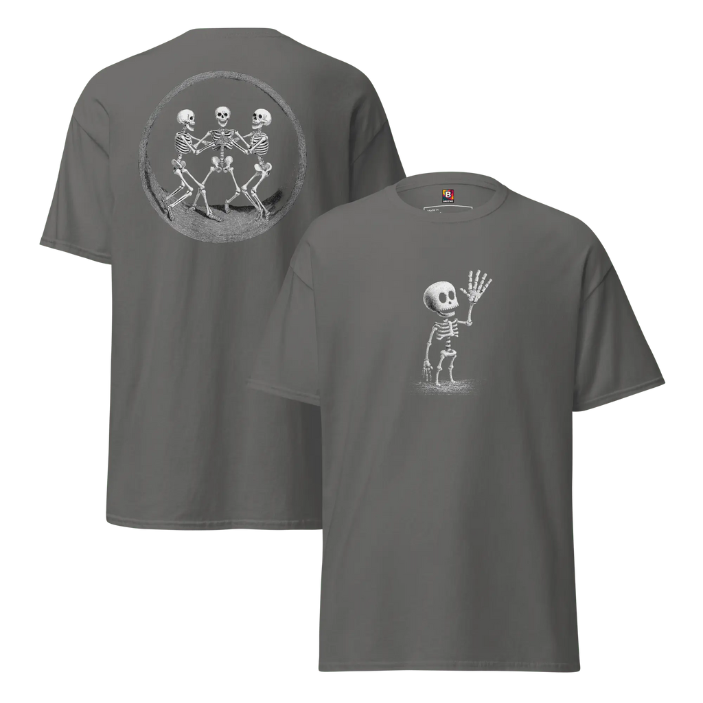 Skeleton Dance T-Shirt - Lustiges Halloween Totenkopf Shirt von Brezno 