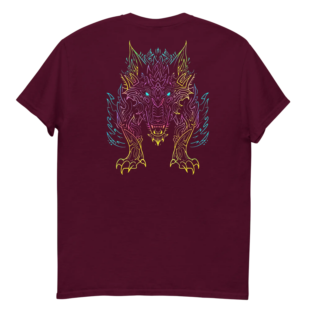Tribal Lion Shirt von Brezno – Unisex T-Shirt mit starkem Neon-Look | Streetwear Design | Gildan 5000 