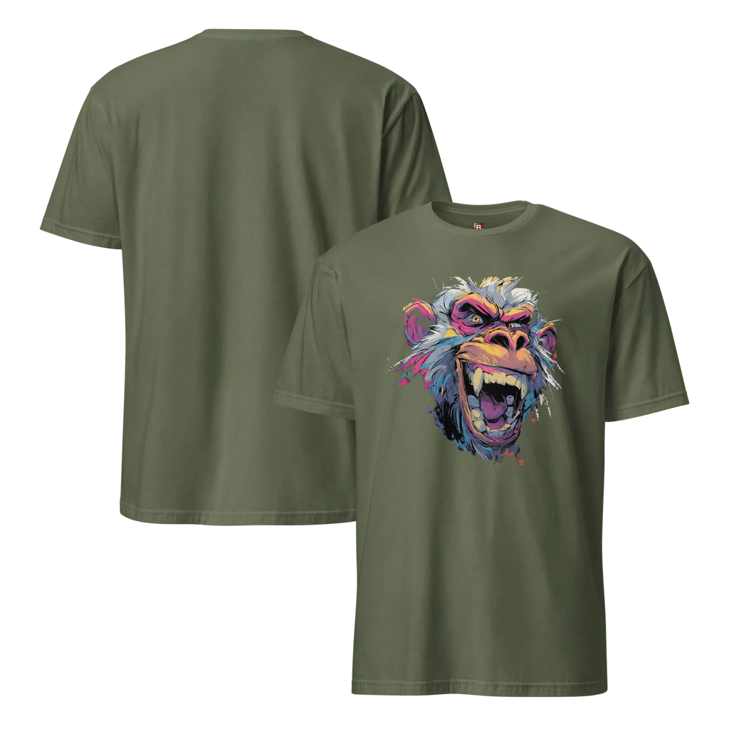 Wilder Pavian T-Shirt - Neon Comic Affe im Streetstyle | Statement Mode für Mutige von Brezno 